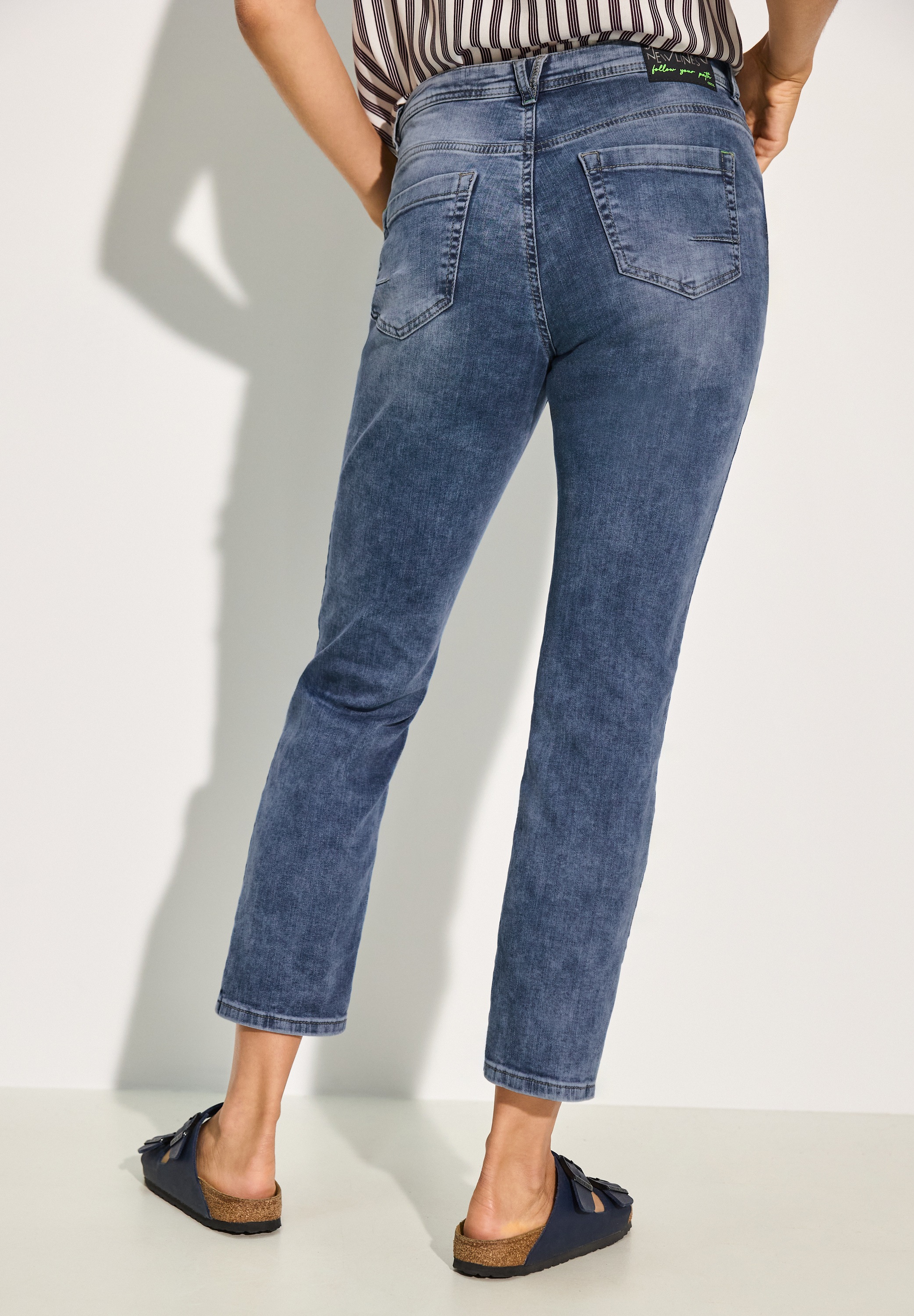 Cecil Bequeme Jeans, in mittelblauer Waschung günstig online kaufen