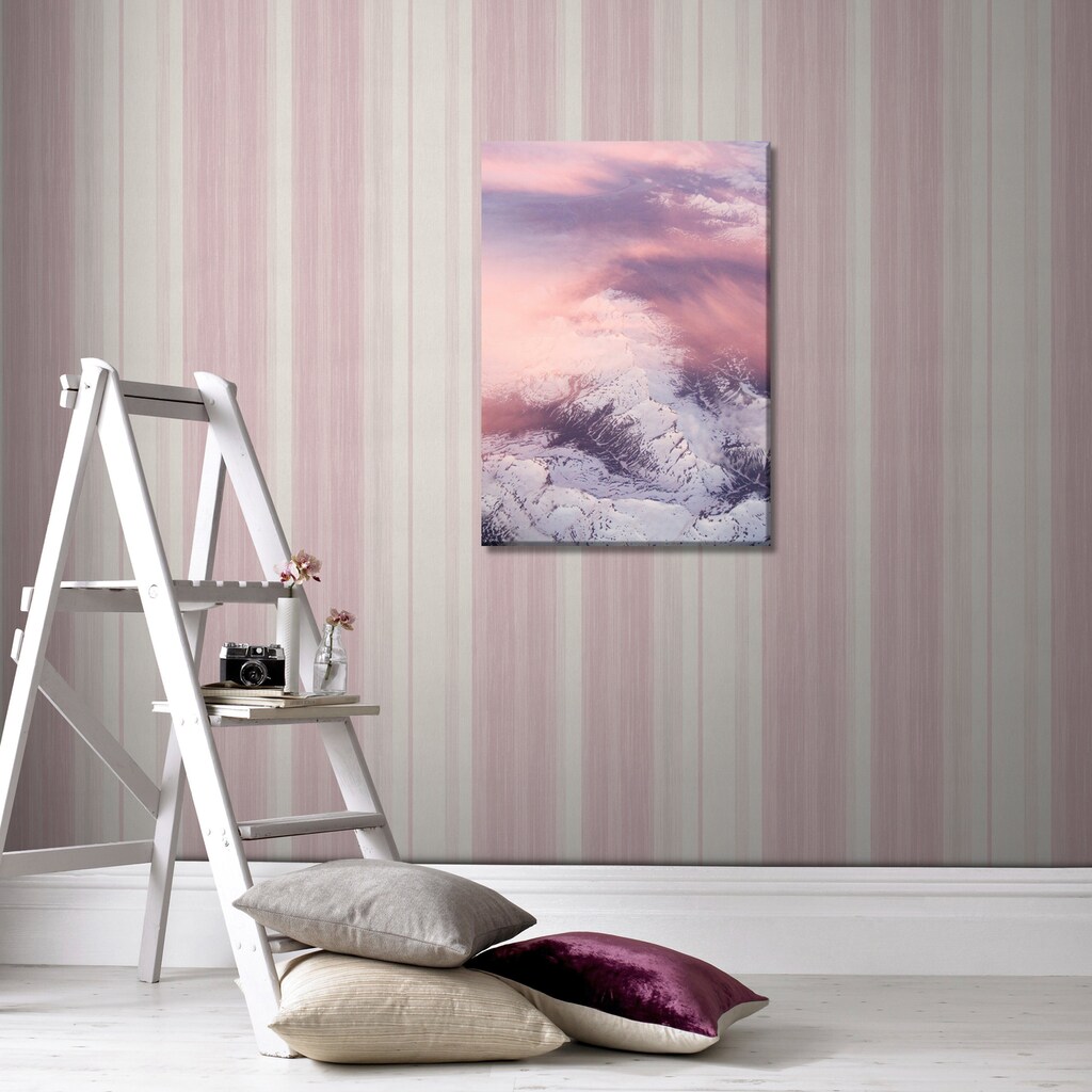 Art for the home Leinwandbild »Soft Blush, Berggipfel«, Berge