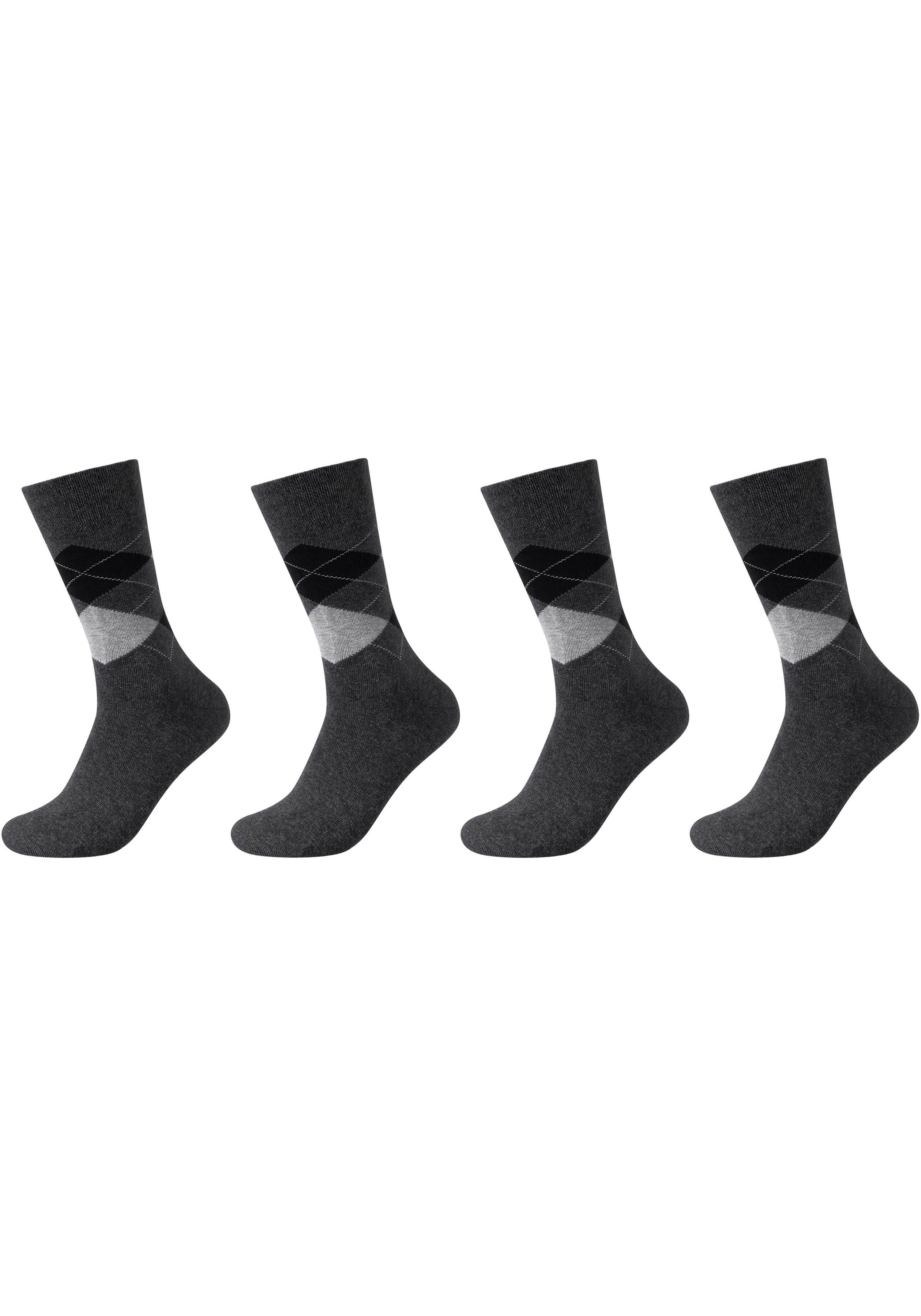 Tragekomfort (Packung, 4 Camano dank | BAUR Elasthan-Anteil Socken, bestellen Faltenfreier Paar),