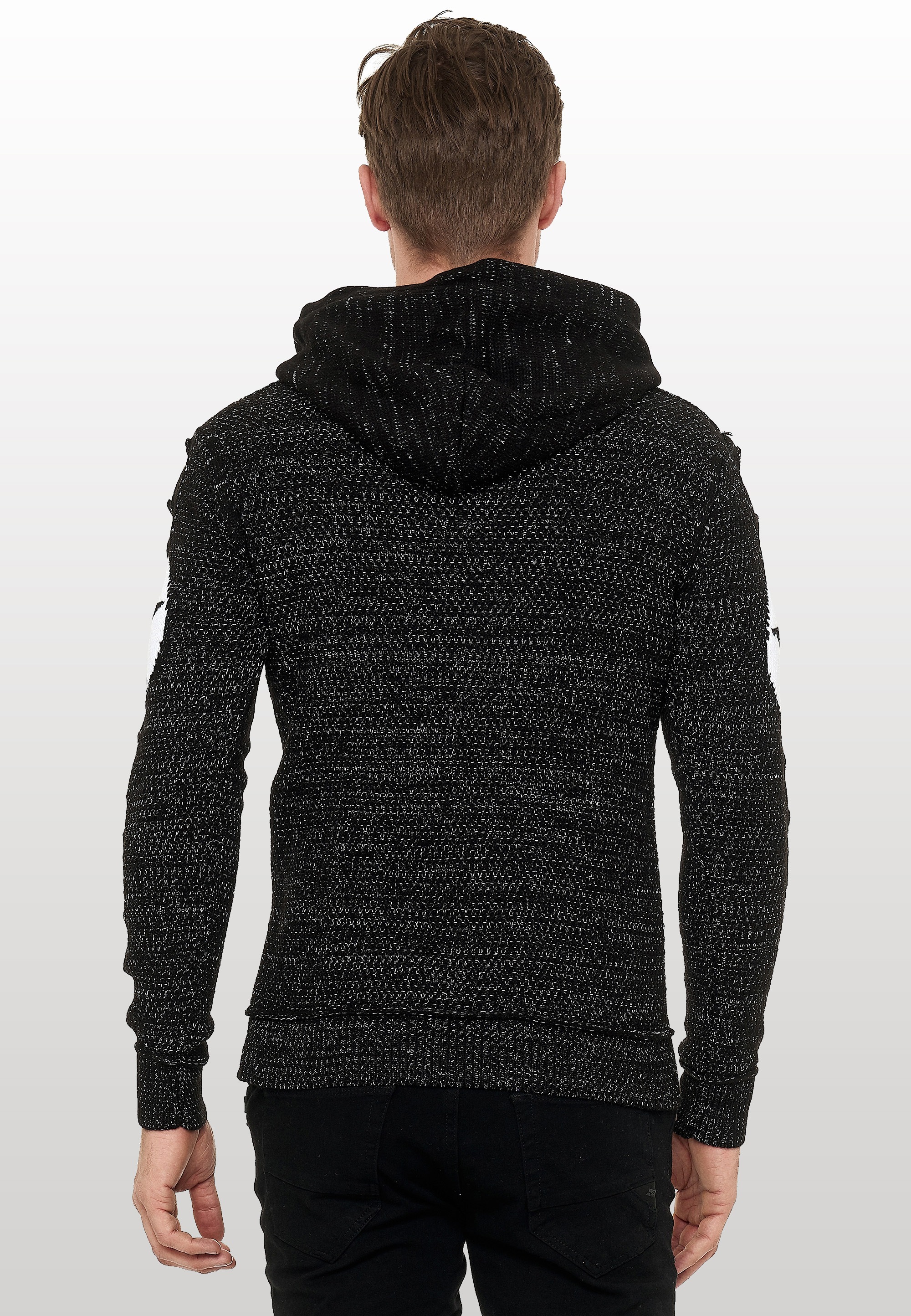 Rusty Neal Kapuzensweatshirt mit großem Stern-Design