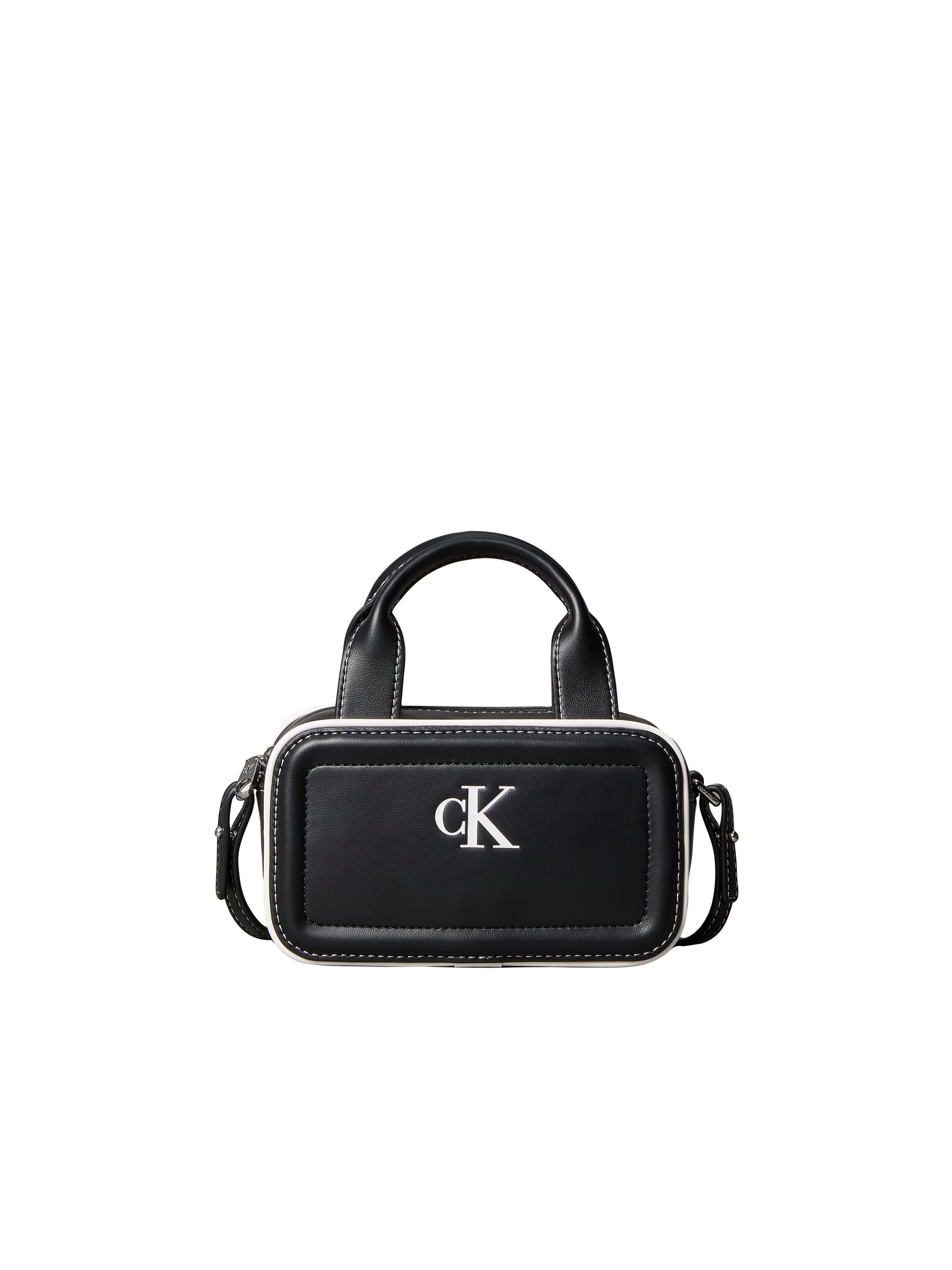 Calvin Klein Mini Bag "CONTRAST CK MINI BAULETTO BAG" Mini Bag, Umhängetasche, Schultertasche im Kontrast-Look