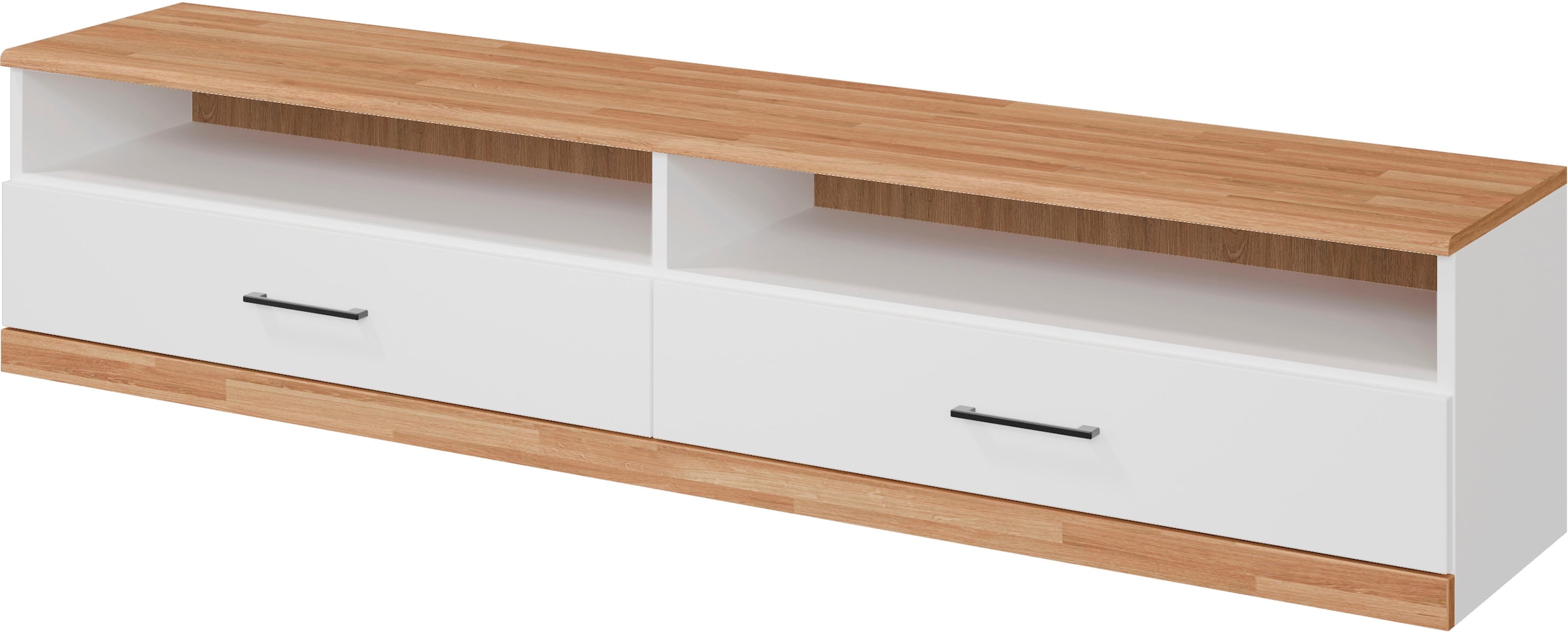 Home affaire Lowboard "Ribe,140cm breit,38cm hoch mit 2 Klappen,Oberplatte günstig online kaufen