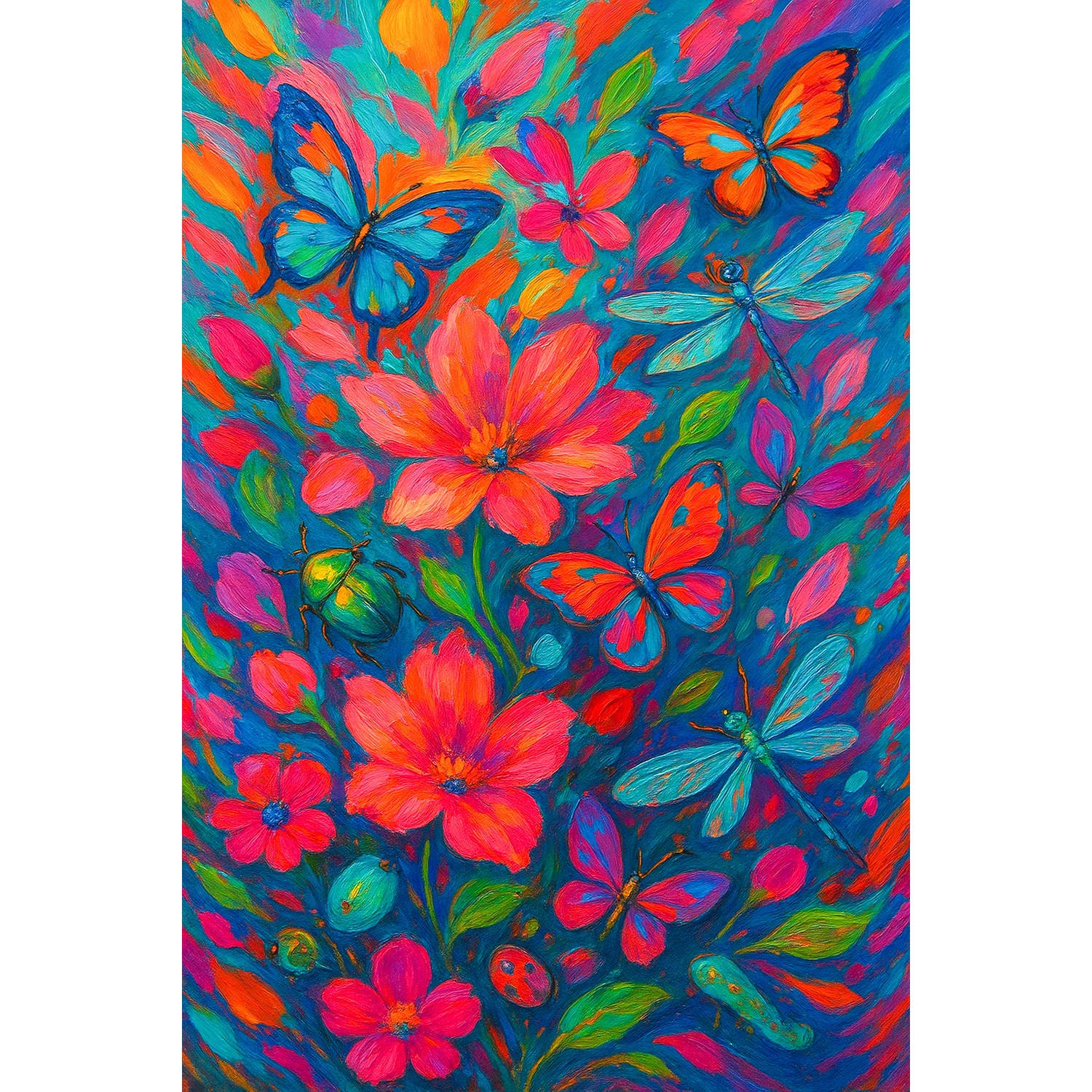 queence Acrylglasbild "Wiese" Blumen  Blumenbilder  Blumenwiese  Blätter  B günstig online kaufen
