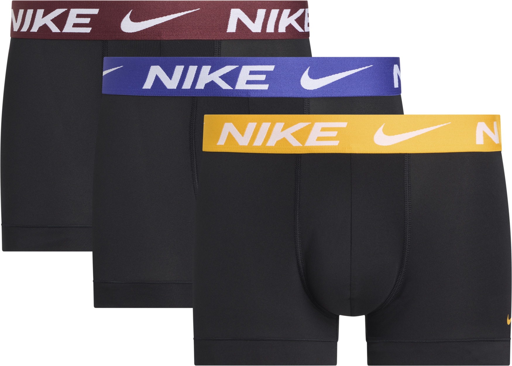 NIKE Underwear 1100000002199 "TRUNK 3PK" Packung, 3er, 3 Stk. mit NIKE Logo-Elastikbund
