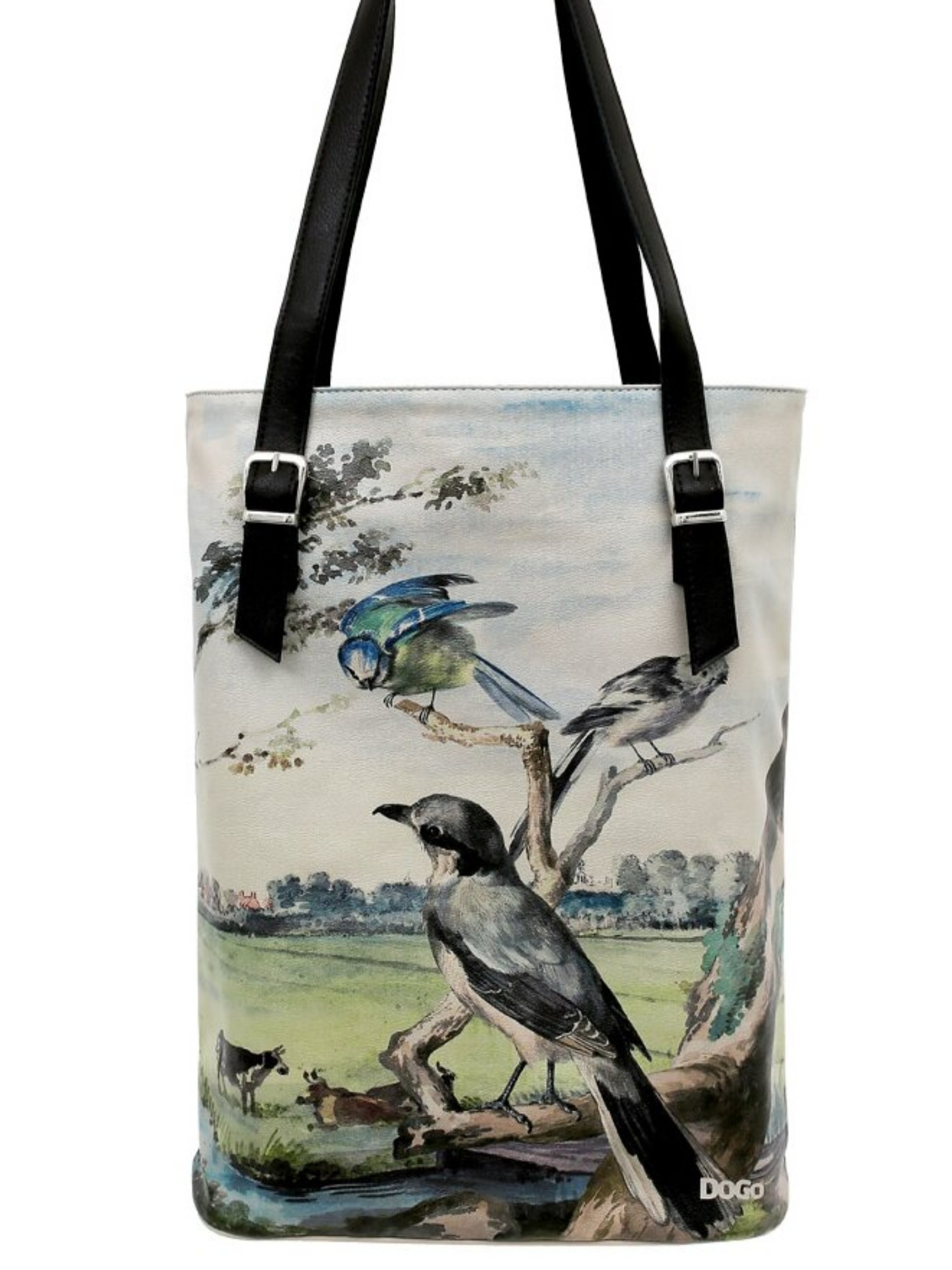 DOGO Umhängetasche "Damen Tall Bag Birds of the Castle Vegan Damen Handtaschen", Vegan