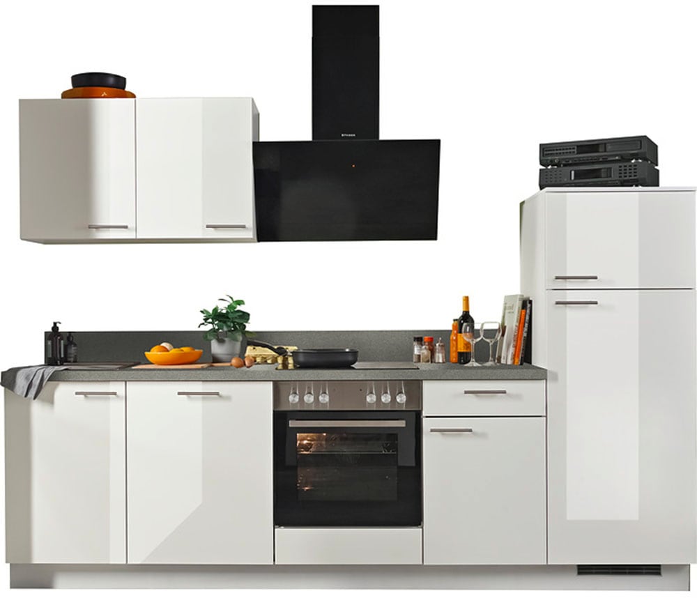 KOCHSTATION Küche vormontiert, wahlweise mit E-Geräten, Stellbreite 280 cm günstig online kaufen