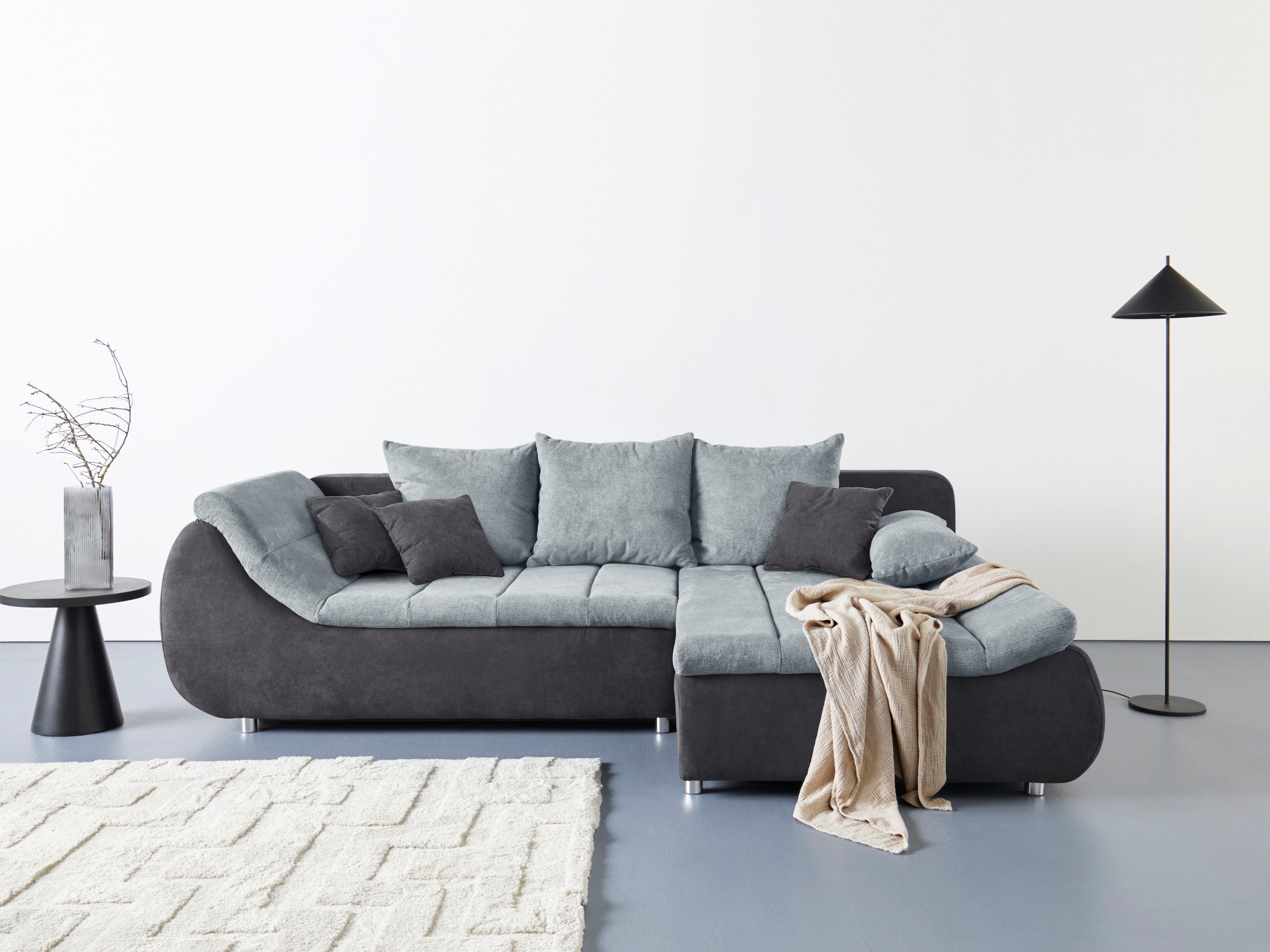 Home affaire Ecksofa "Imola, elegant und modern, aktuelle Steppung im Sitz, günstig online kaufen