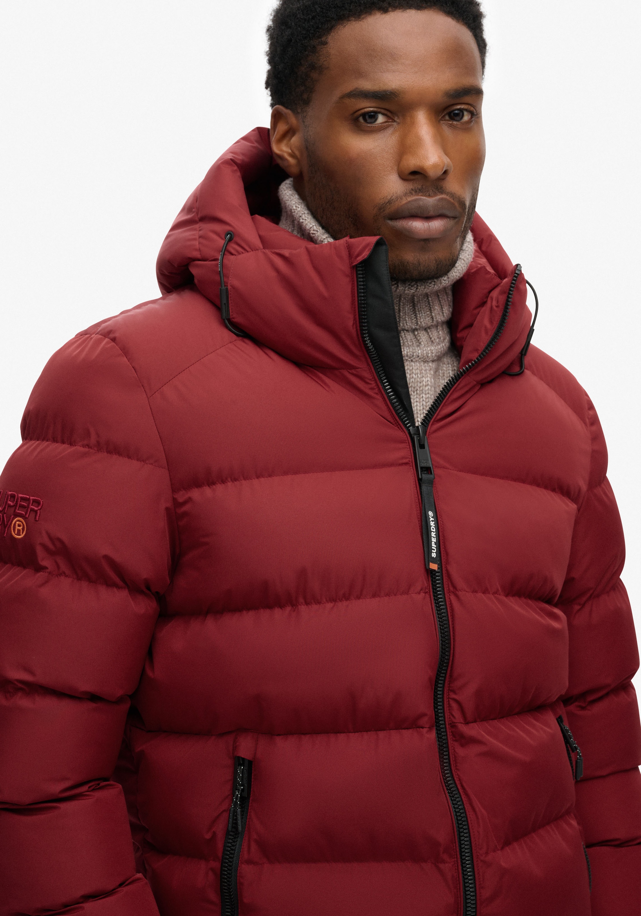 Superdry Steppjacke »HOODED SPORTS PUFFER JACKET«, mit Kapuze