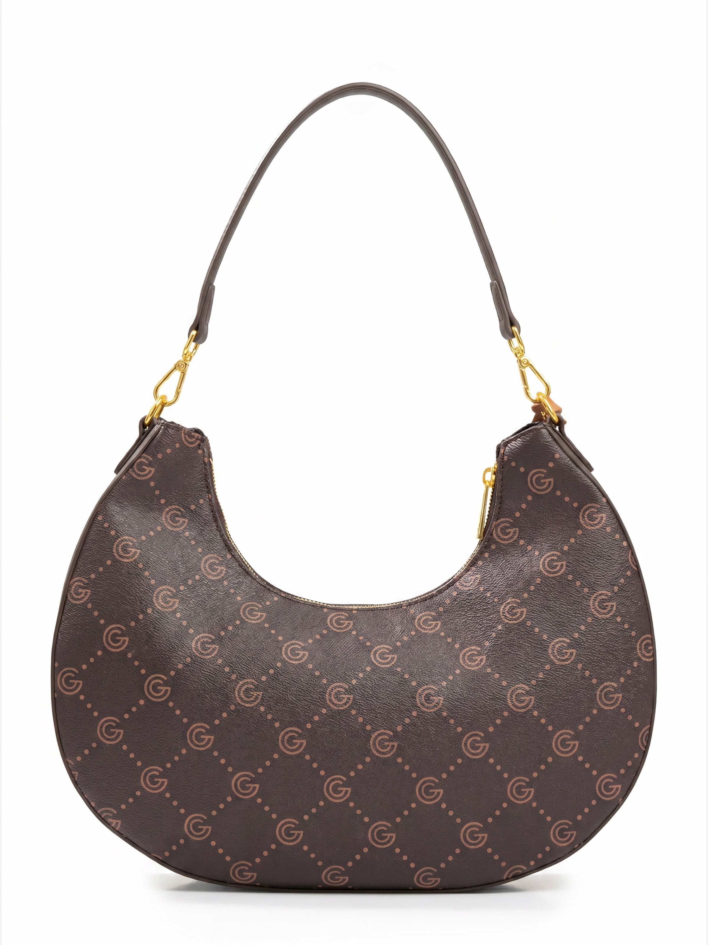 Gabriella GUCCI Hobo »JENNIFER« Damen Henkeltasche, Schultertasche, Umhängetasche mit Logoapplikation