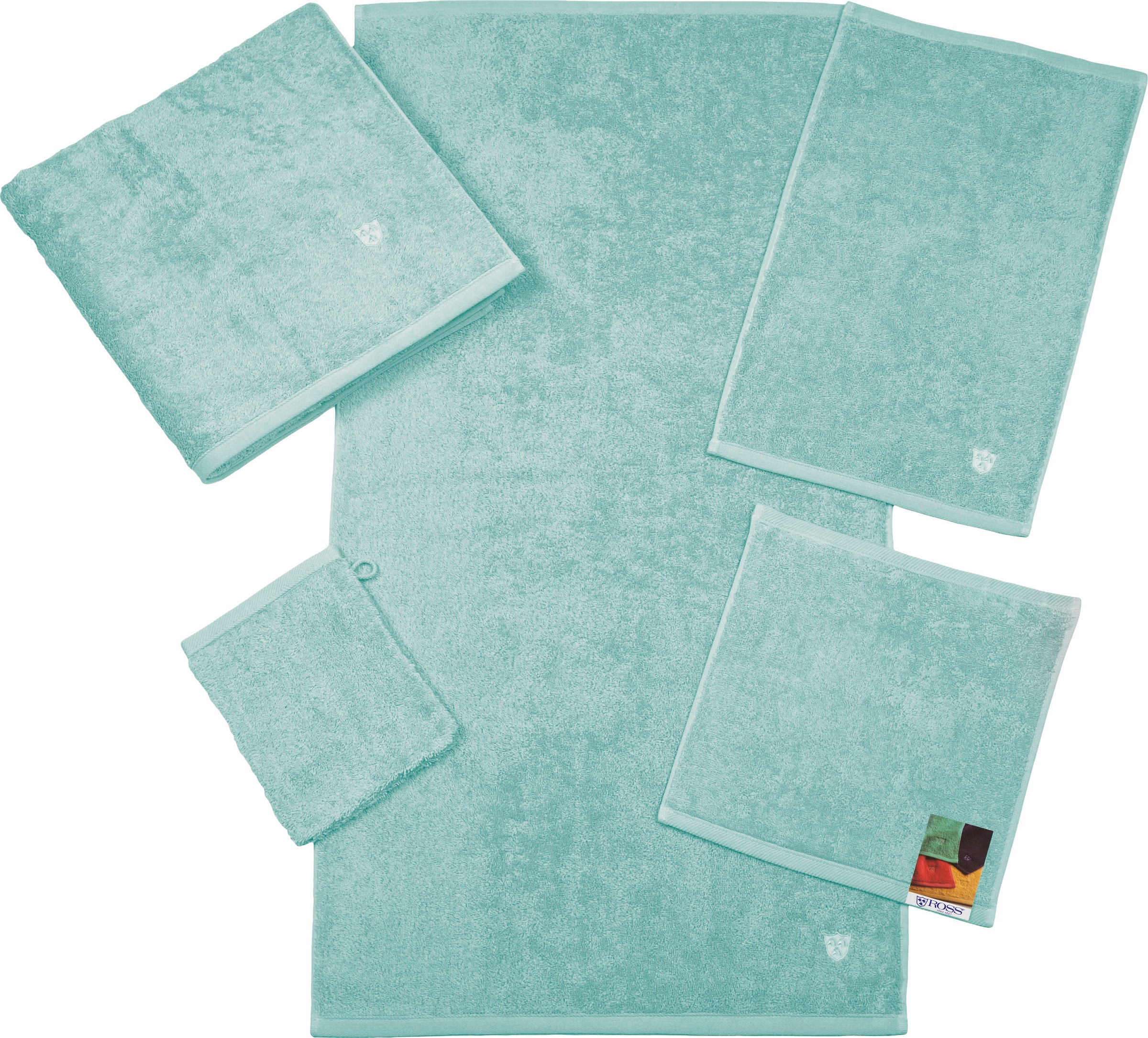 Thumbnail - ROSS Duschtuch "Vita" Bestickung ROSS-Emblem