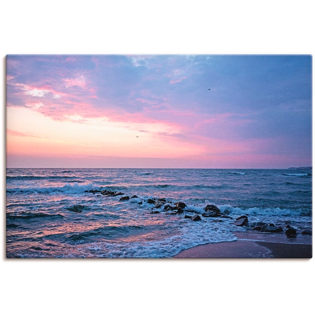 Artland Wandbild »Tagesbeginn am schönen Ostseestrand«, Gewässer, (1 St.),  als Alubild, Leinwandbild, Wandaufkleber oder Poster in versch. Größen  bestellen | BAUR