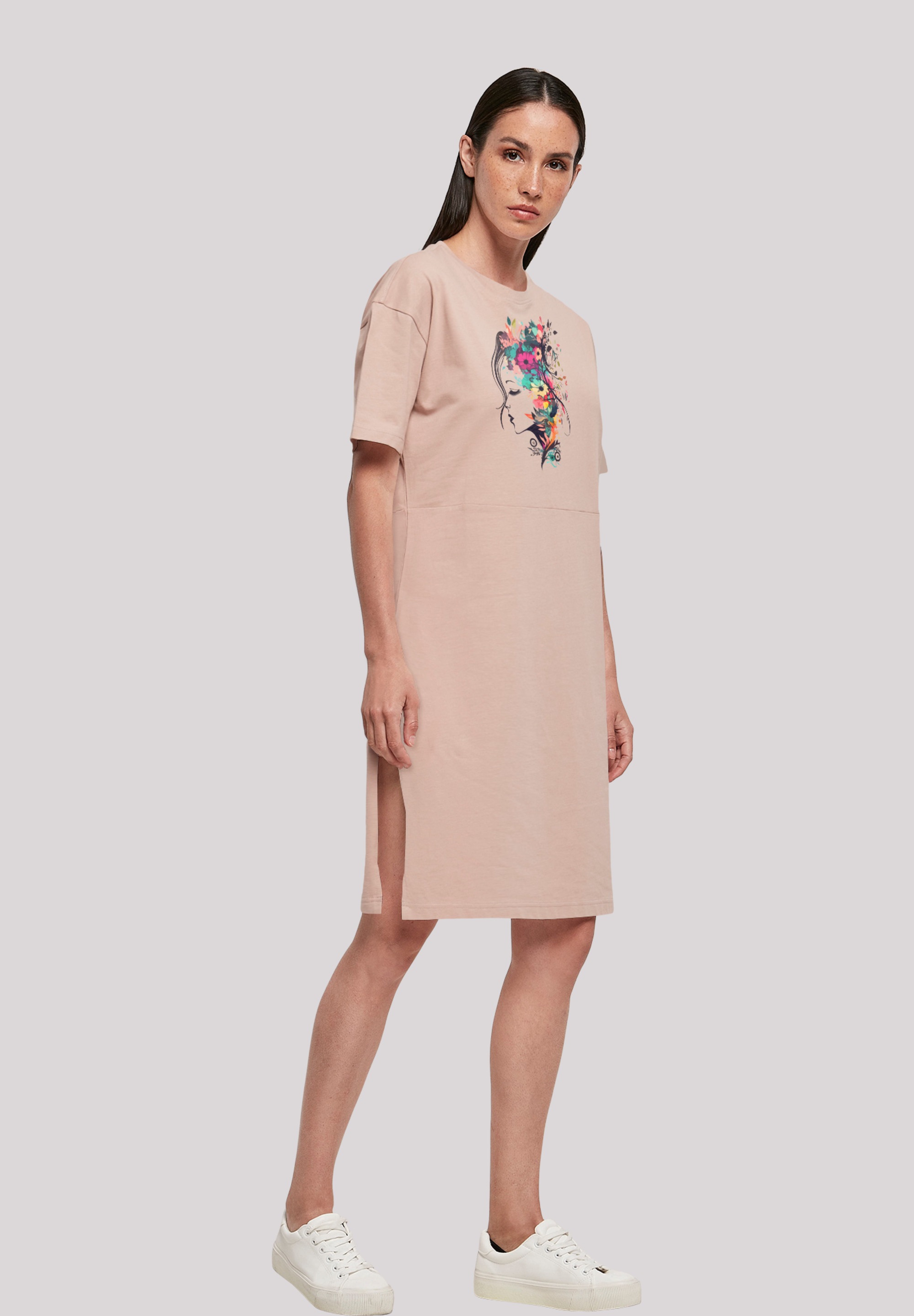 F4NT4STIC Shirtkleid »Blumen Silhouette Bunt«, Print