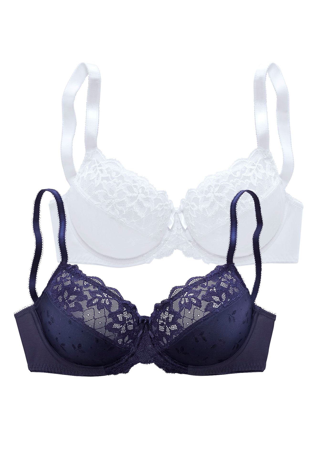 petite fleur by Lascana Bügel-BH Packung, mit elastischer Spitze, Dessous – ideal für große Größen