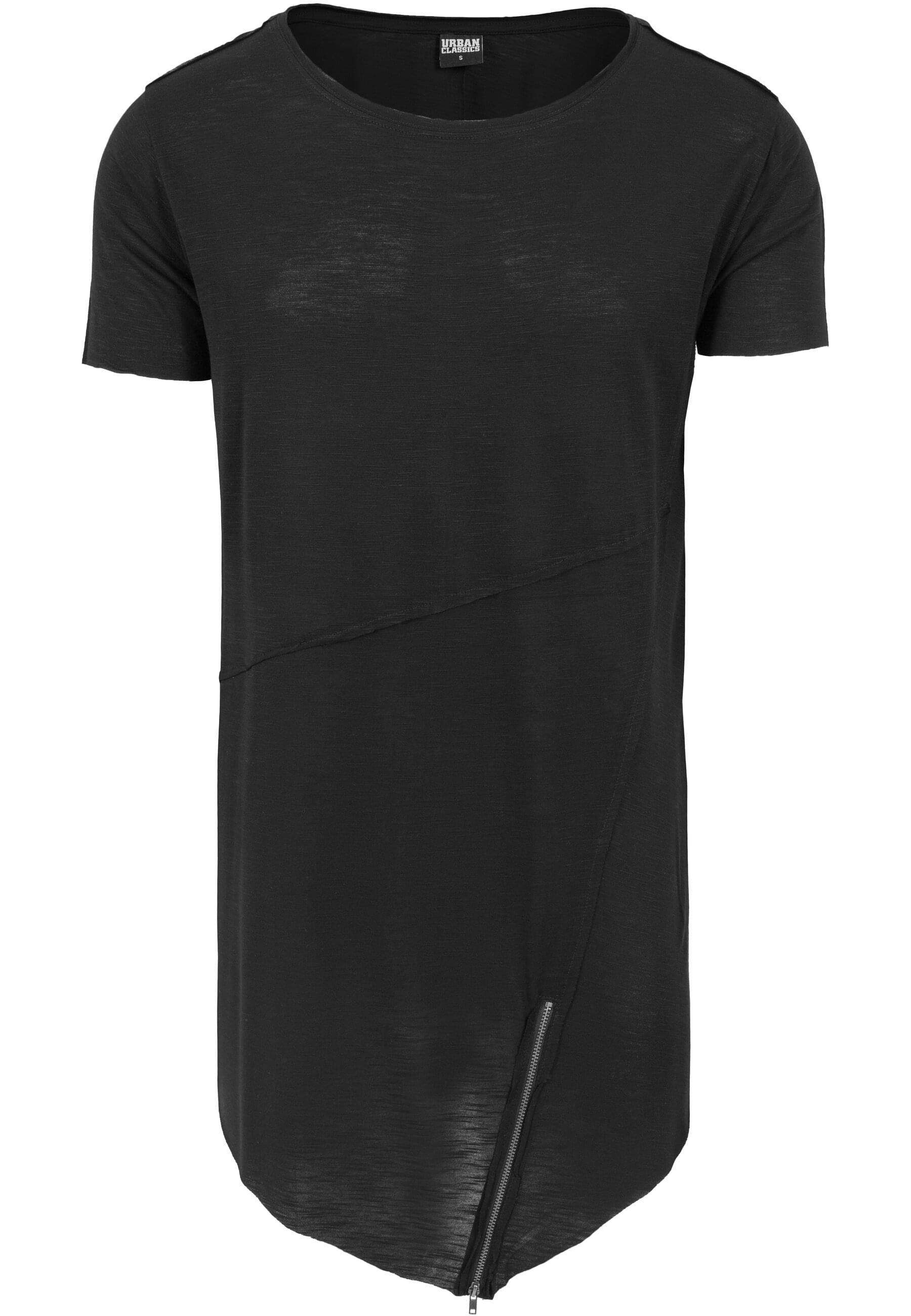 URBAN CLASSICS T-Shirt "Urban Classics Herren Long Open Edge Front Zip Tee" günstig online kaufen