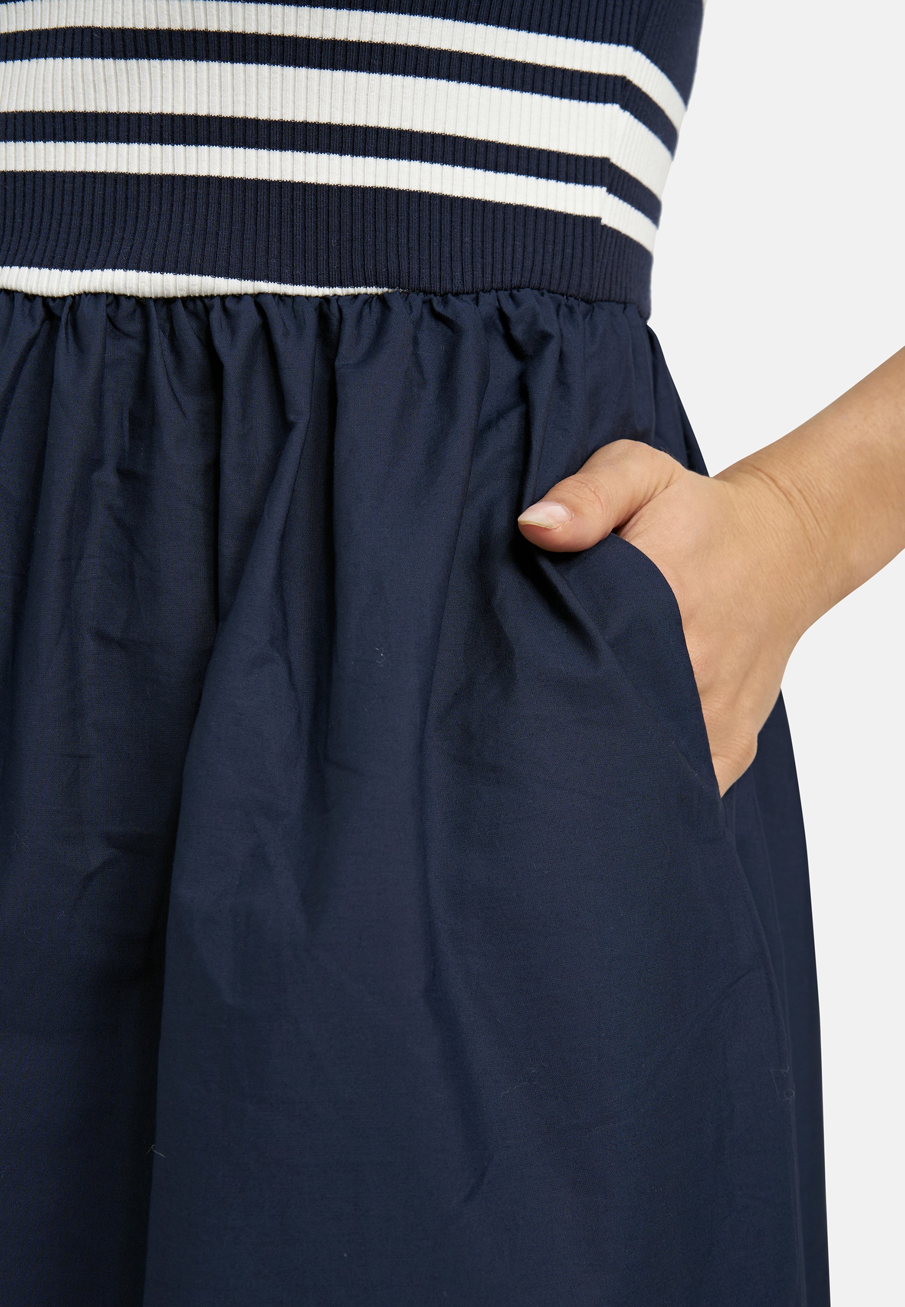 Smith & Soul Sommerkleid Ohne Taschen mit Polo-Kragen und kurzer Knopfleiste