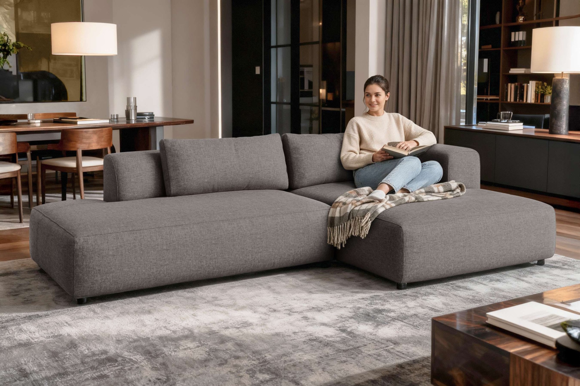 OTTO home Ecksofa "TIARRA Design-Sofa mit Ottomane recht/links bestellbar, günstig online kaufen