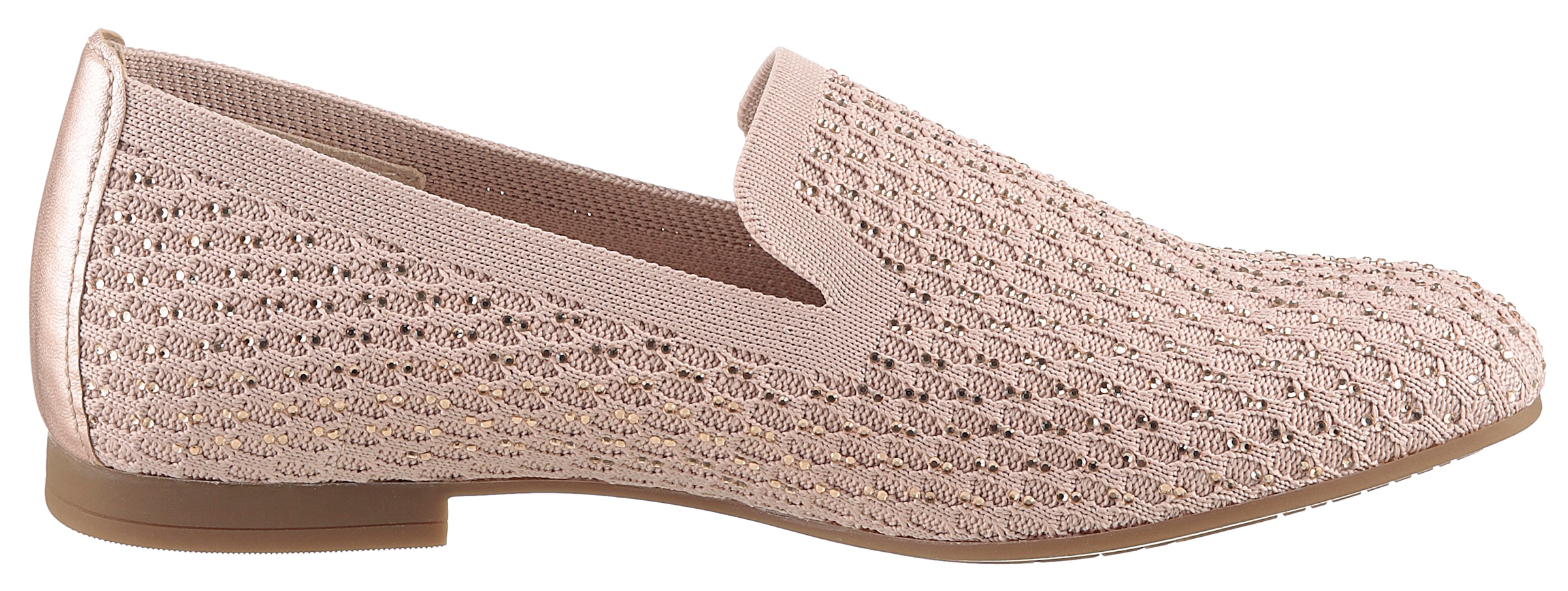 Gabor Slipper, Blockabsatz, Loafer, Bequemschuh mit funkelnden Strass-Steinen