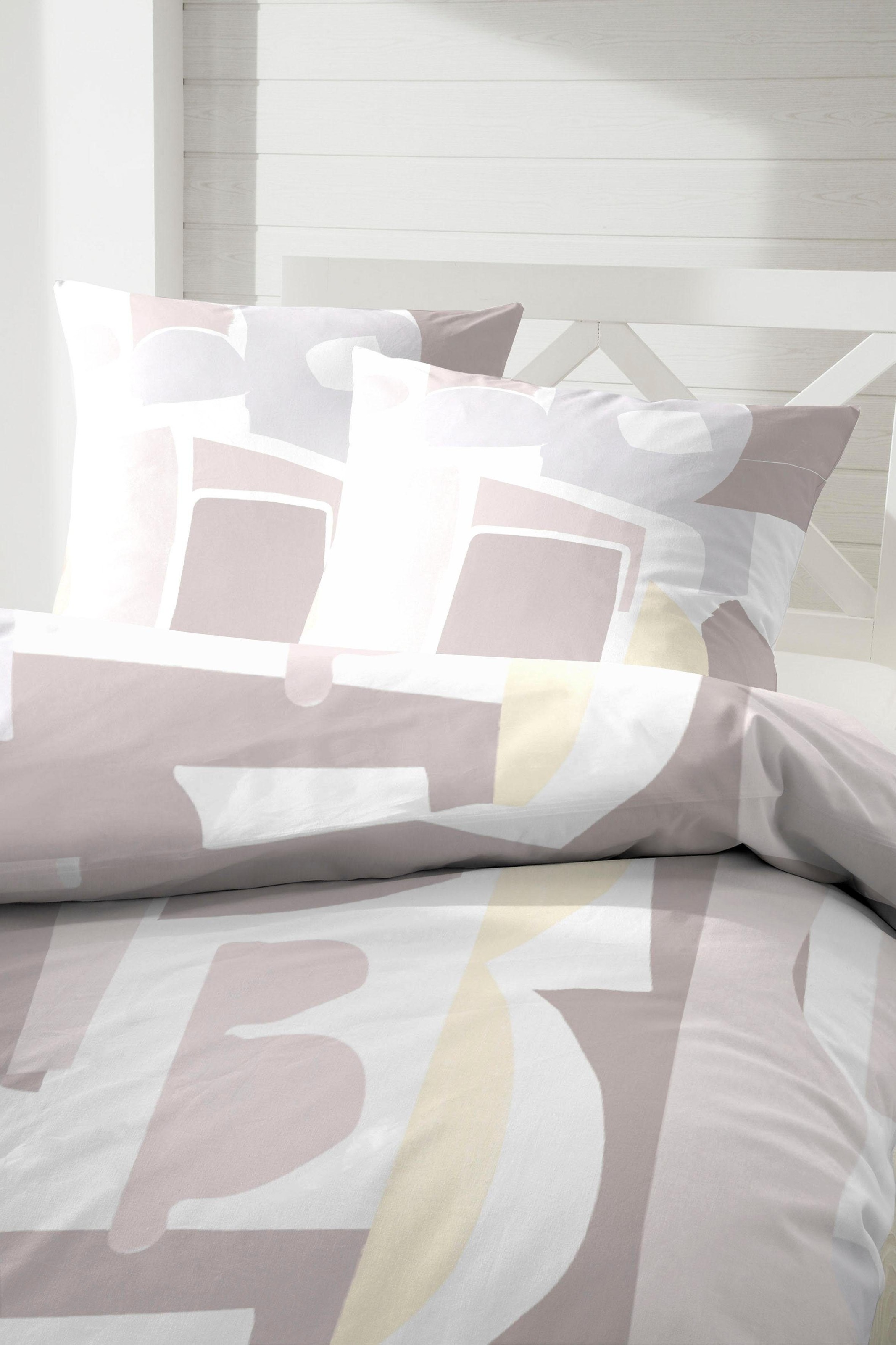 Primera Bettwäsche "puzzle" 2 Stk. mit strukturierten und kunstvoll angeord günstig online kaufen