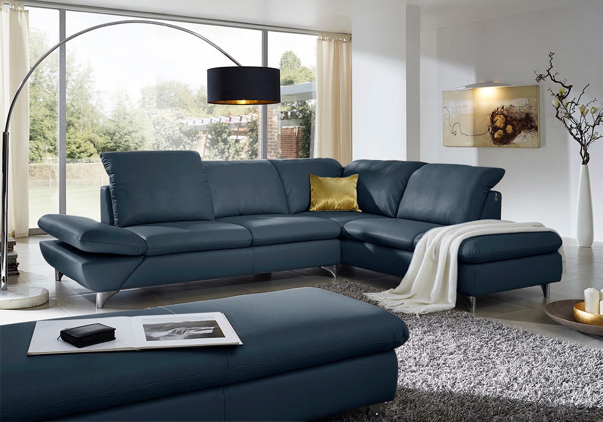 W.SCHILLIG Ecksofa "Taoo, elegant und zeitlos, bequem, L-Form, Breite 296cm" mit Sitziefenverstellung & Kopfteilverstellung