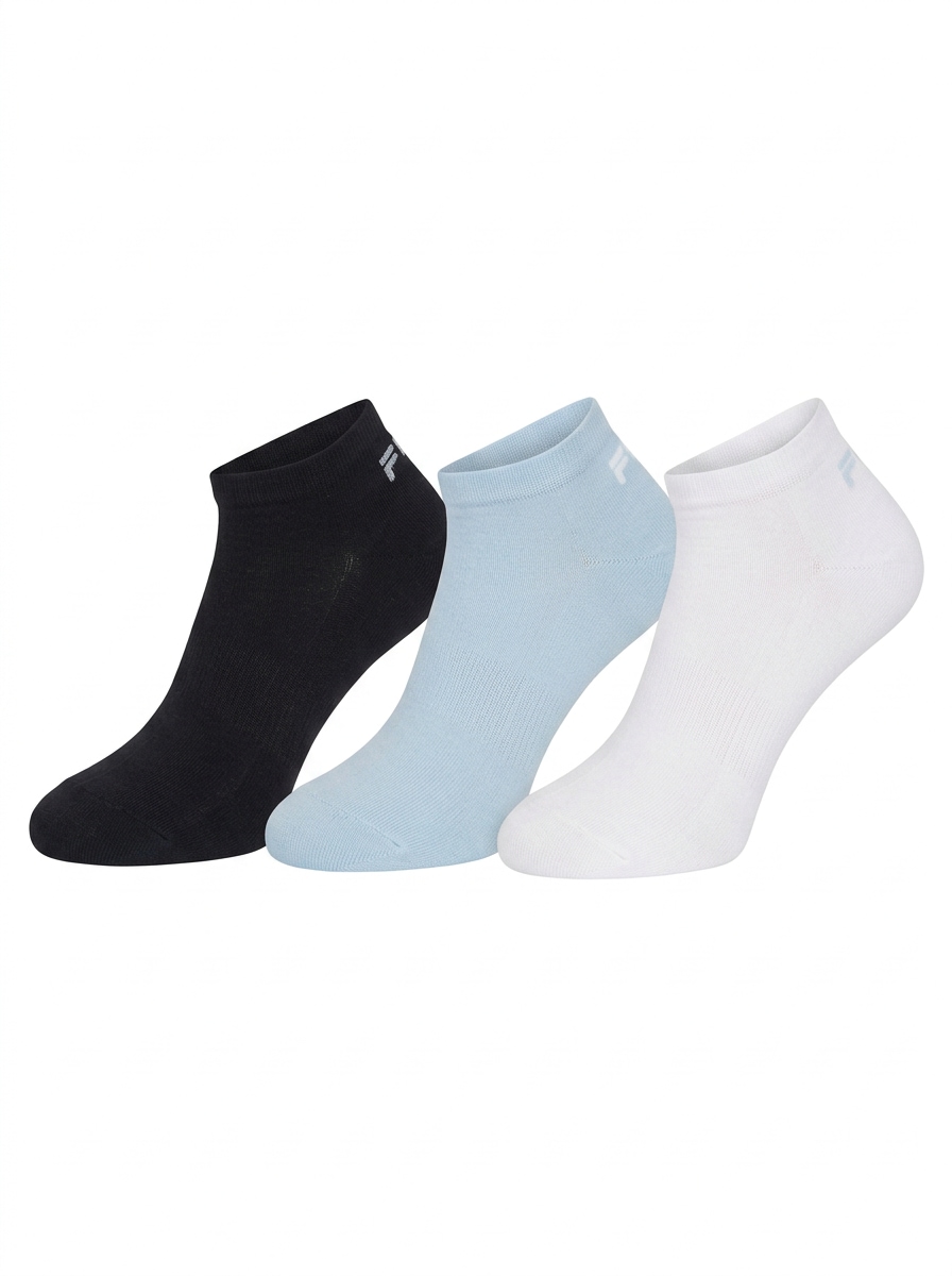 Fila »UNISEX INVISIBLE PLAIN SOCKS« 3 Paar,  mit eingestricktem Logo an der Ferse