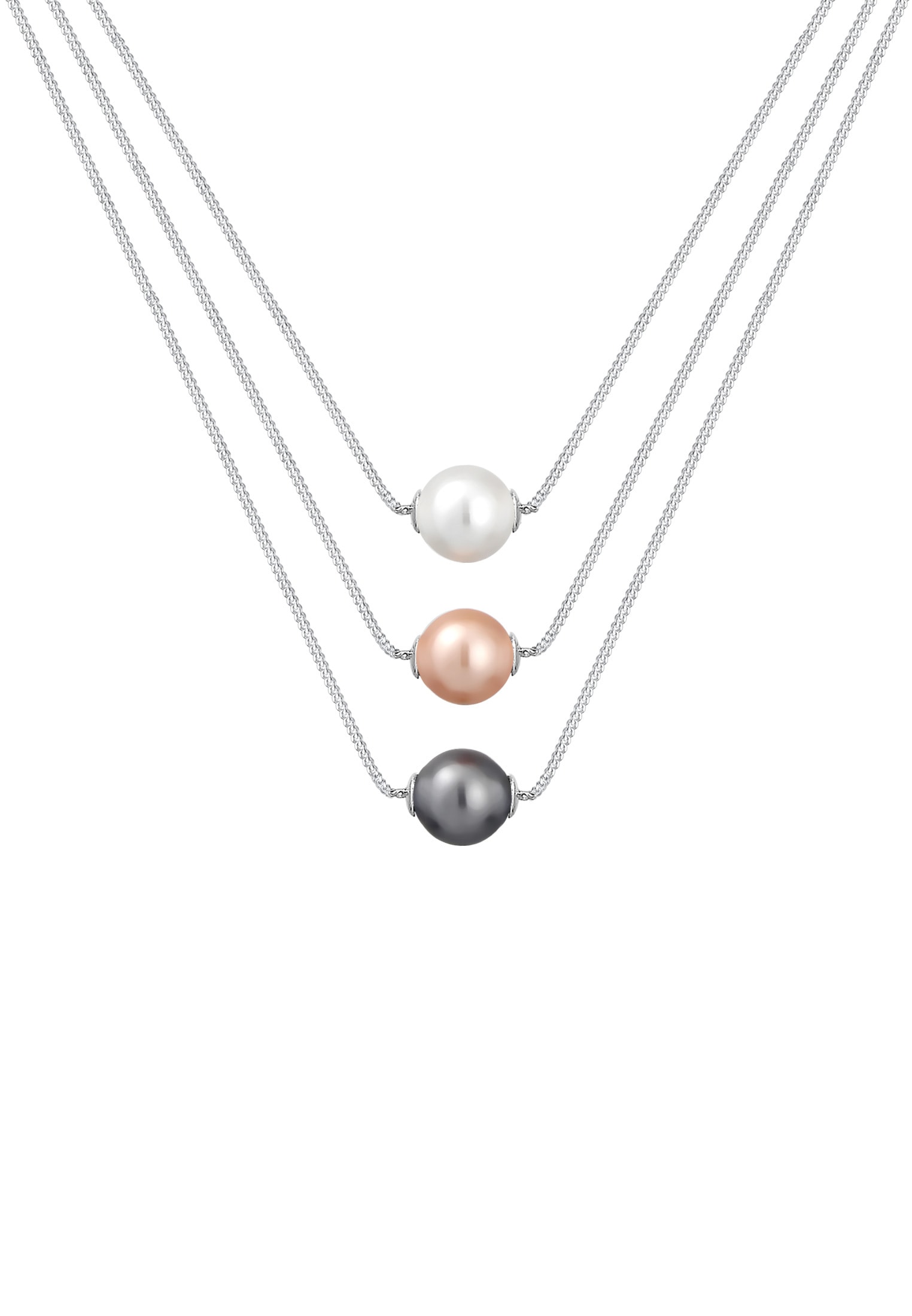 Elli Gliederkette »Layer Kette Synthetische Perlen«