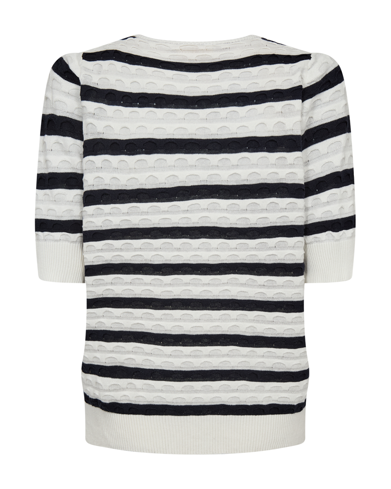 FREEQUENT Strickpullover »FQDODO-PULLOVER« bequeme Passform, gestreifte Optik