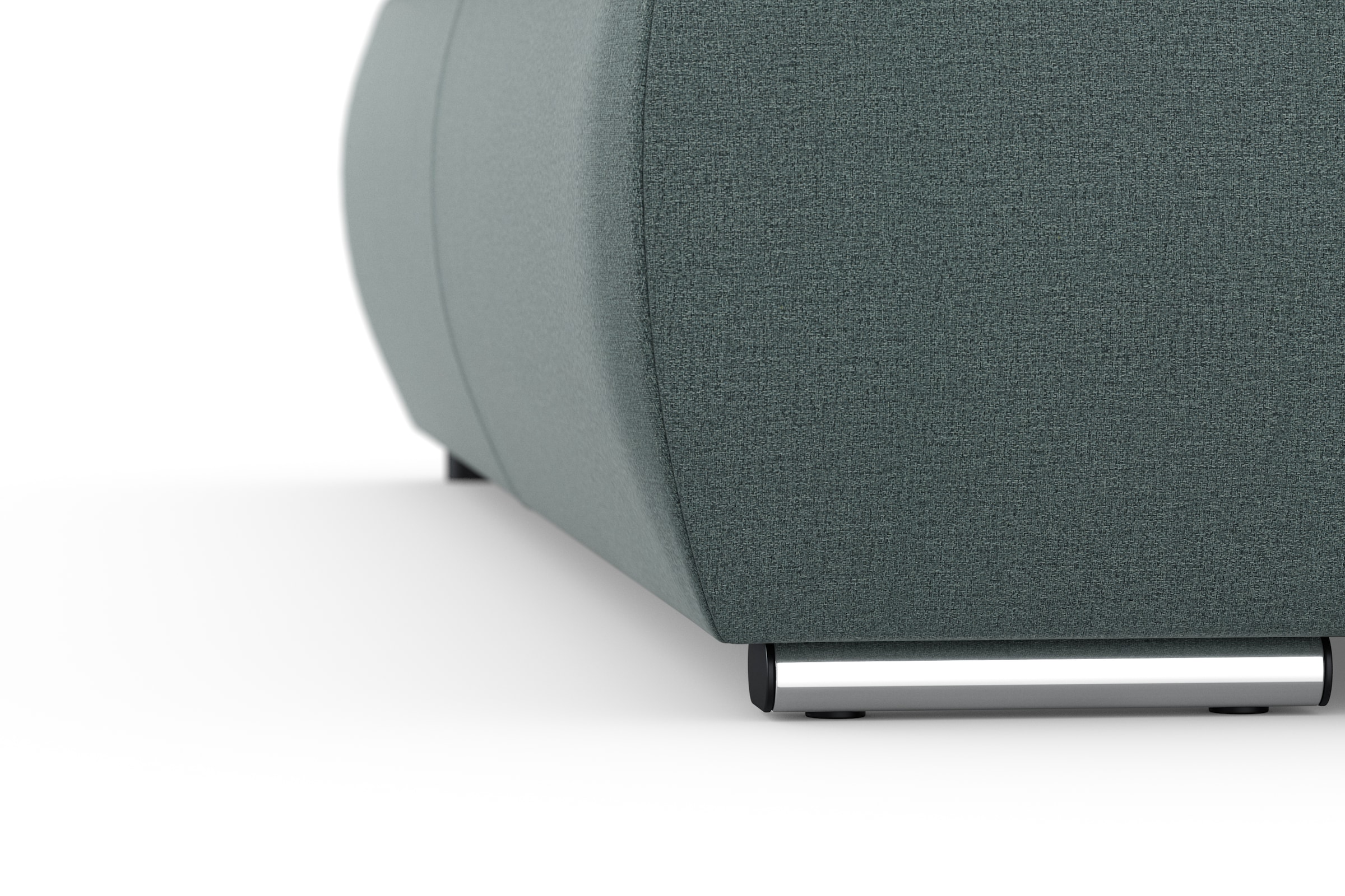 DOMO collection Ecksofa »Moric, L-Form, XXL-Sofa - Breite 300cm«, wahlweise mit Bettfunktion und Armteilverstellung, eibsblau-grau