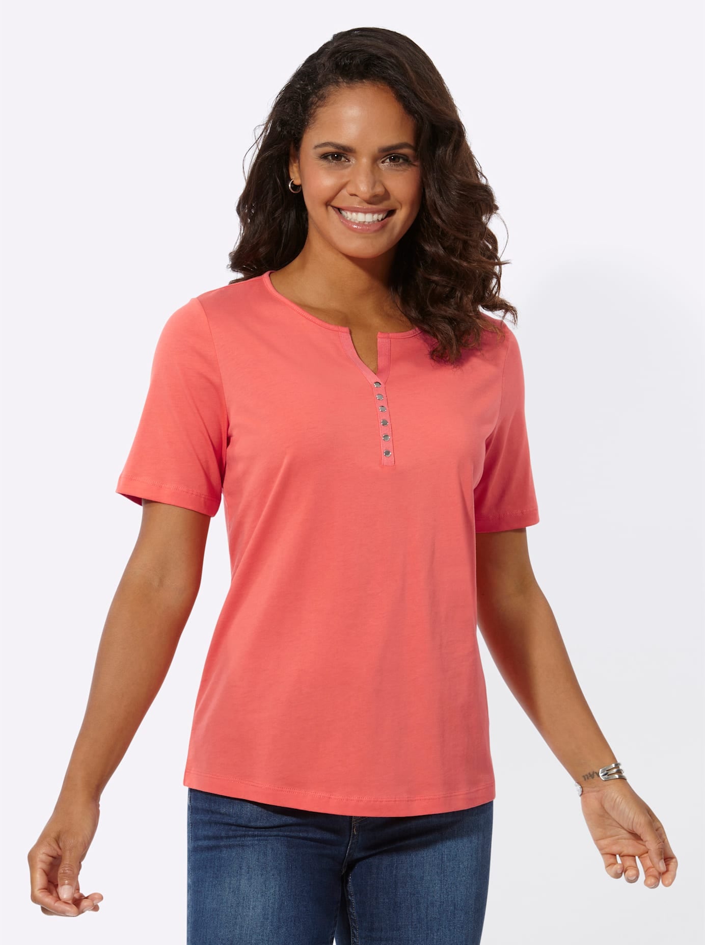 Casual Looks Rundhalsshirt "Shirt" 1 Stk. tlg. günstig online kaufen