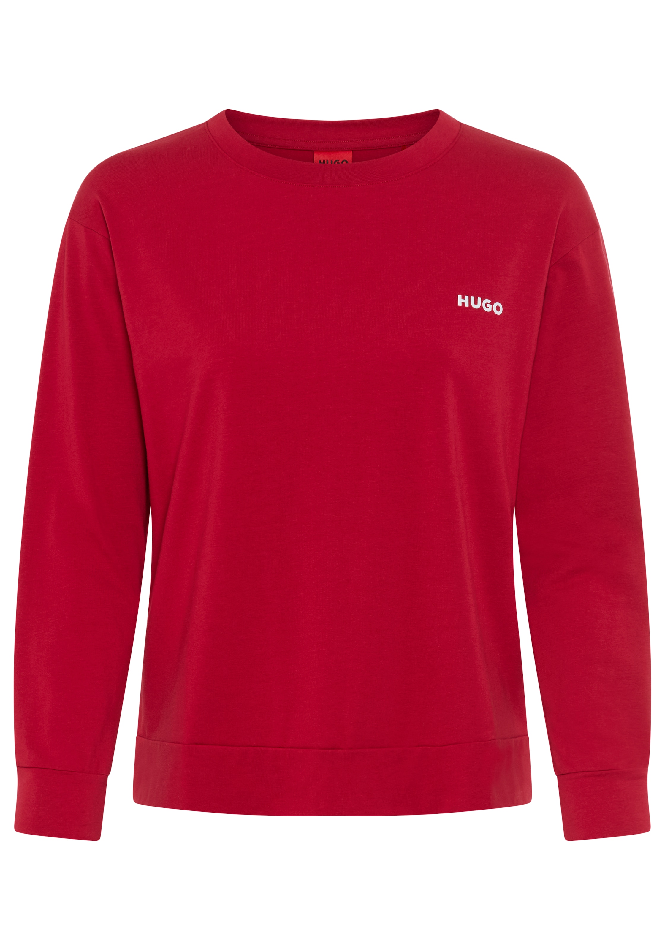 HUGO Underwear Langarmshirt, regular fit, Rundhals, kontrastfarbener Print günstig online kaufen