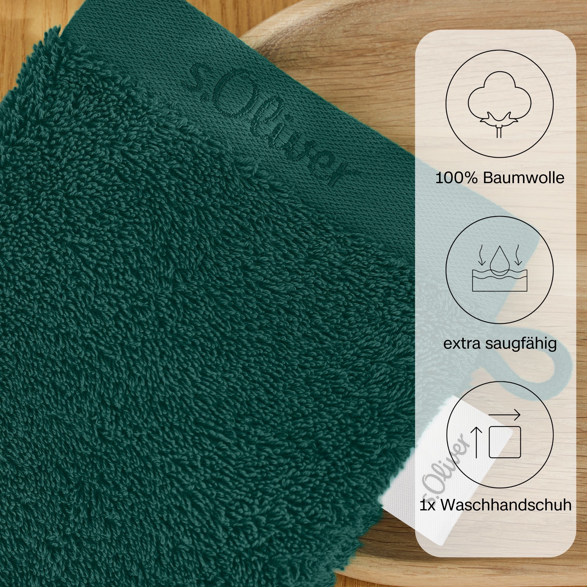 s.Oliver Waschhandschuh »s.Oliver, Premium Qualität, 600 gr/m², auch als Sets erhältlich« große Farbauswahl, auch als Duschtuch, Handtuch, Gästetuch
