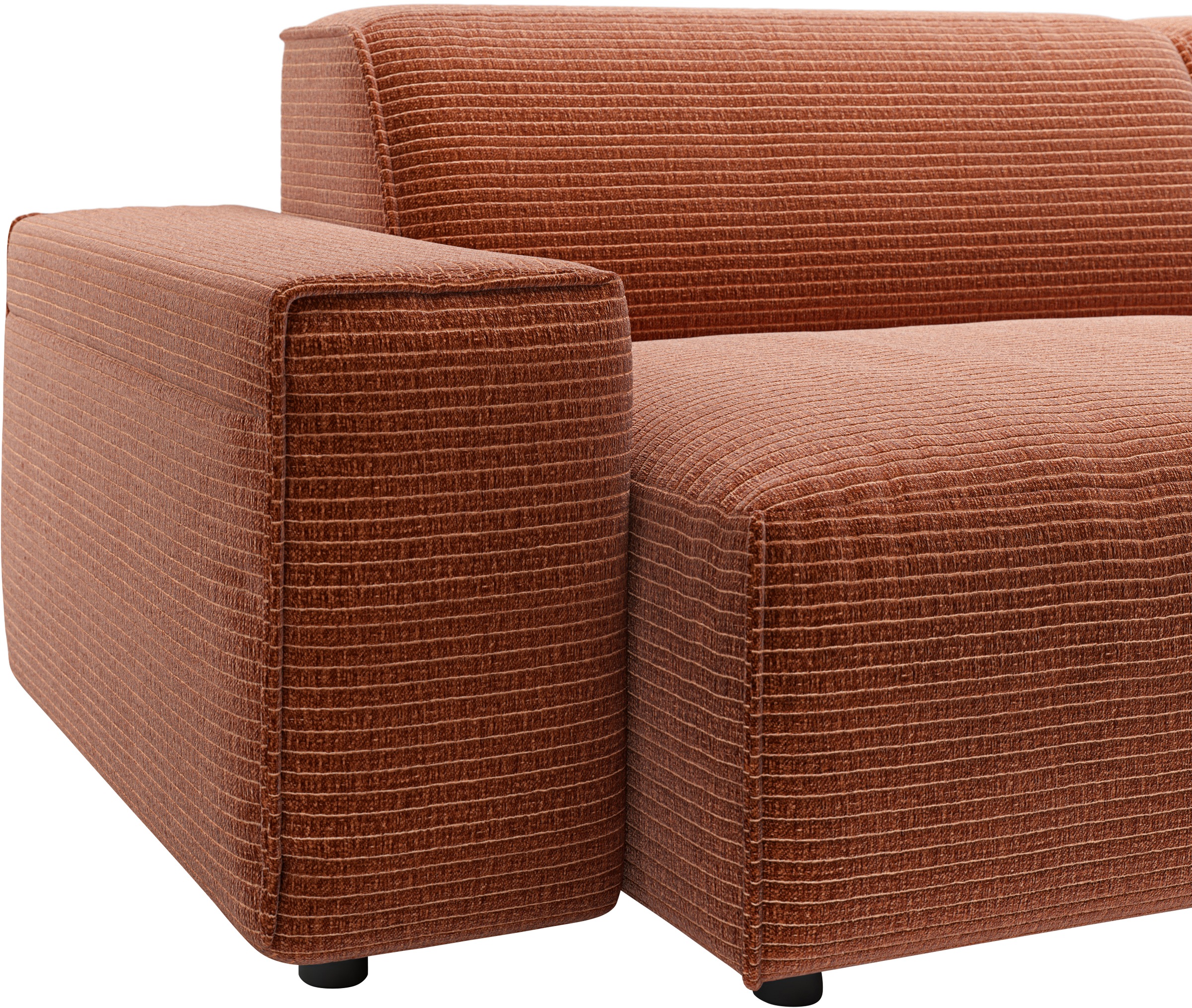 andas Ecksofa »Glimminge L-Form auch in Breitcord, Feincord + Easy care-Bezug,«, Breite 264, Zierkissen