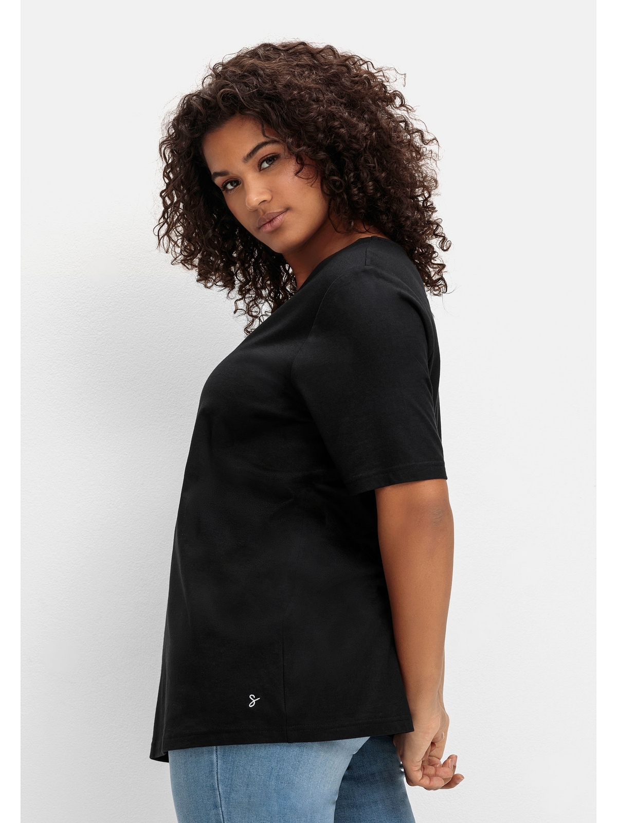 Sheego T-Shirt »Große Größen«, mit doppellagigem Vorderteil