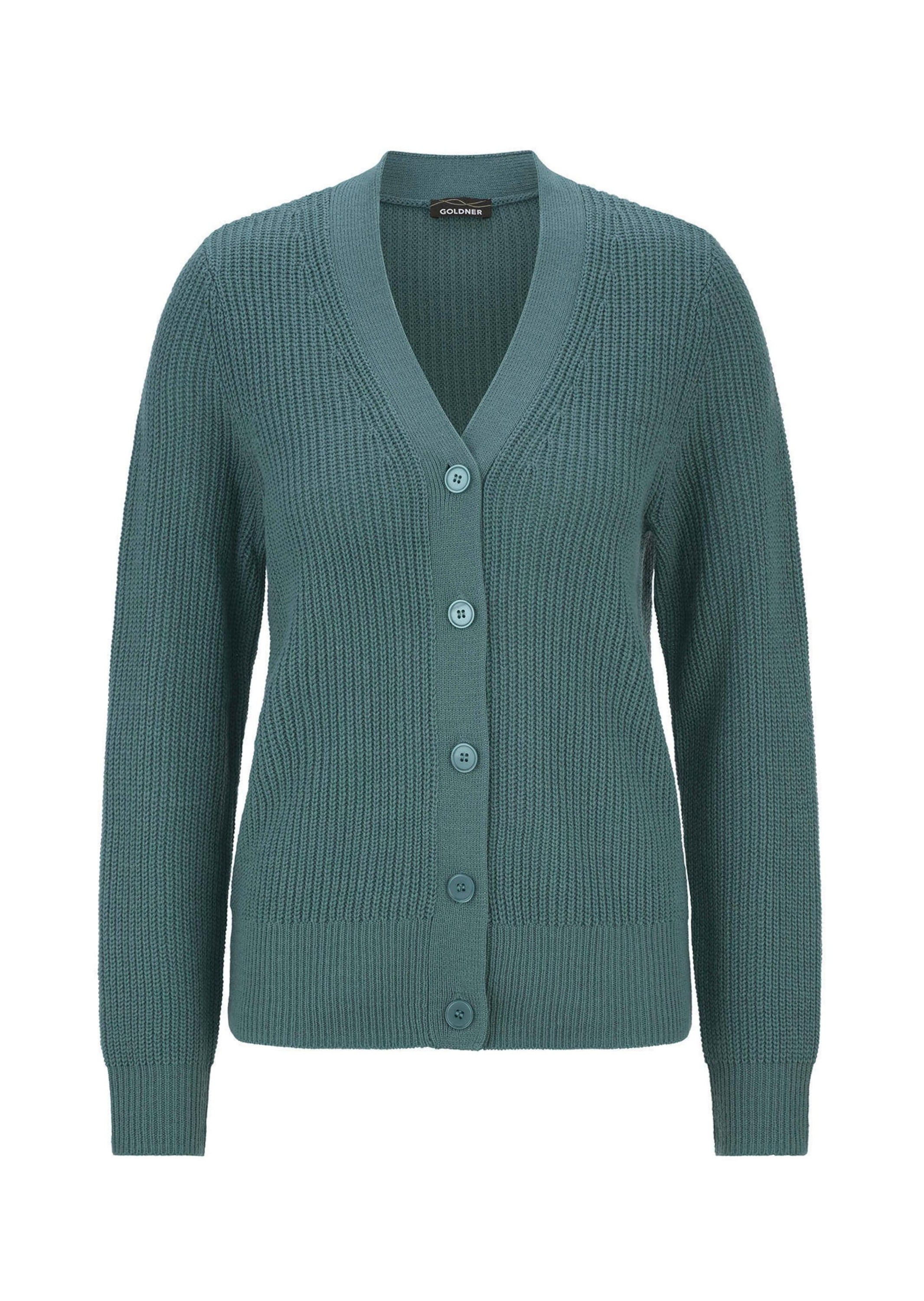 GOLDNER Strickjacke "Elegante Strickjacke mit V-Ausschnitt" Hochwertige Strickminderungen