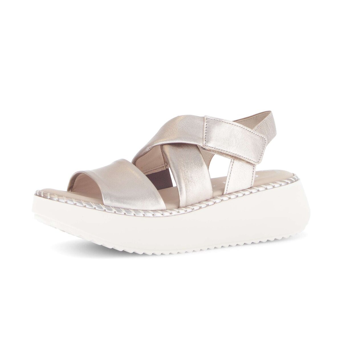 GABOR Damen Plateausandaletten "Plateau Sandale", Gr. 39gold, Schuhe