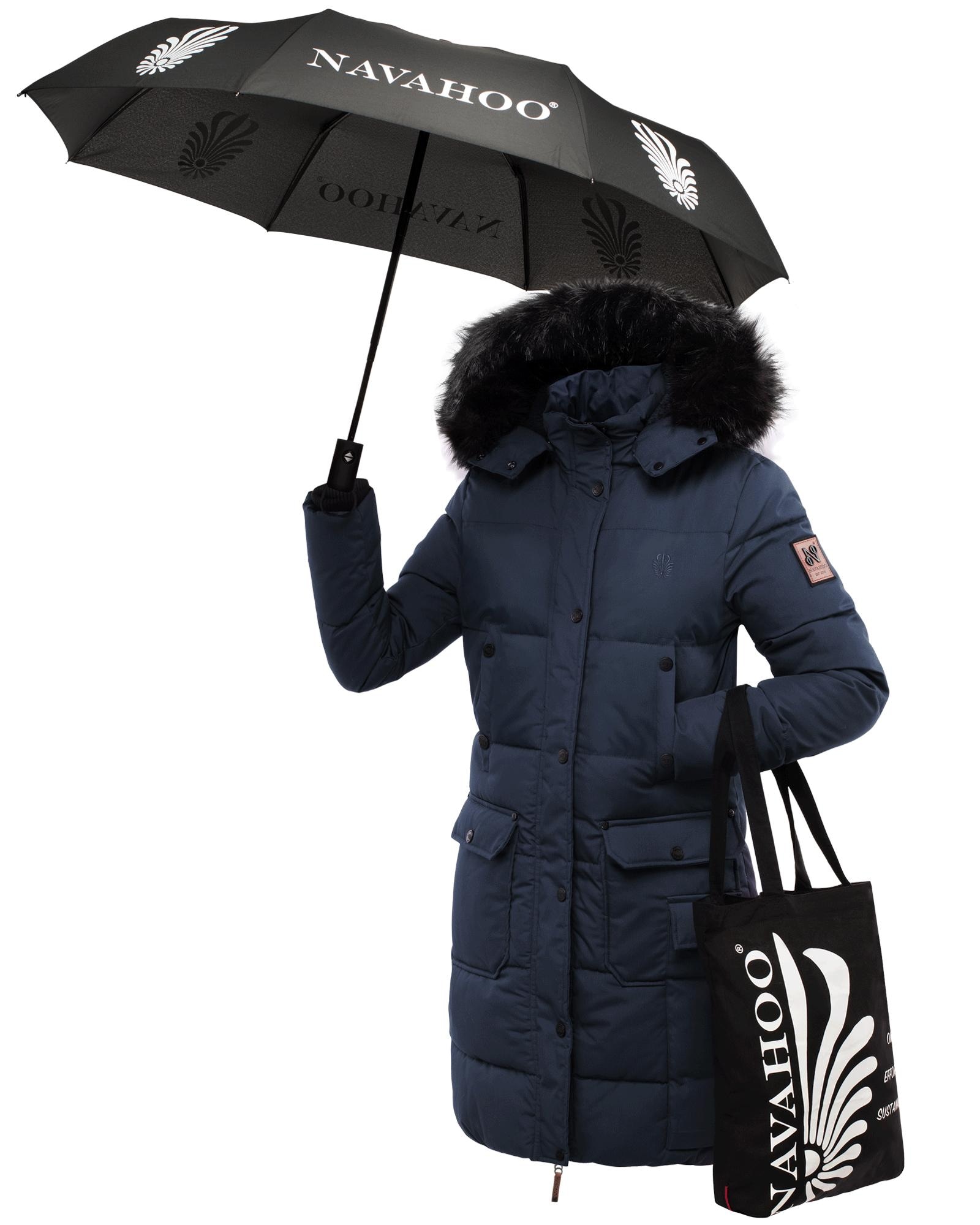 Navahoo Wintermantel »Cosimaa«, Warmer Damen Parka inkl. Einkaufstasche und  Regenschirm für bestellen | BAUR