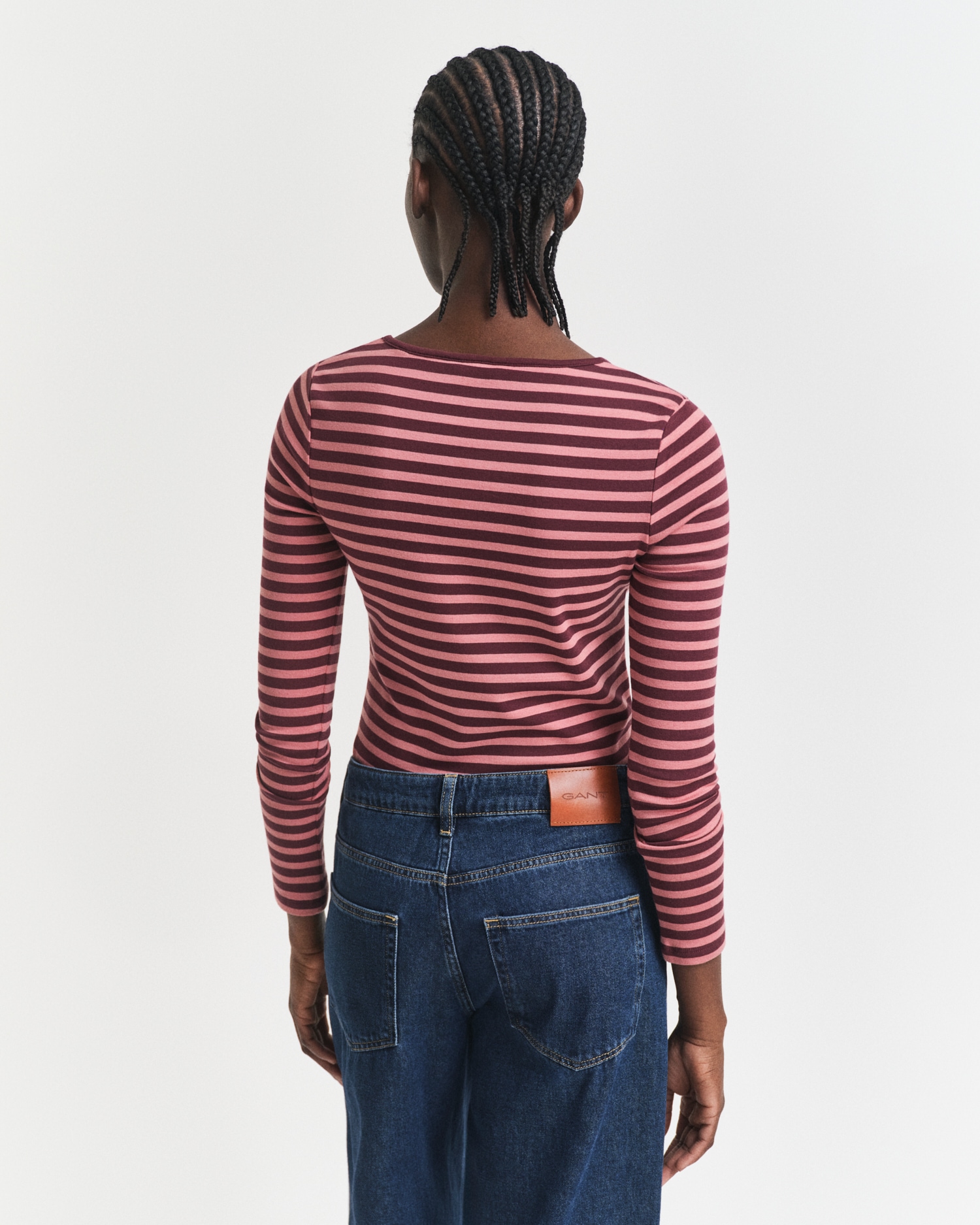 Gant Langarmshirt »SLIM STRIPED 1X1 RIBBED LS T-SHIRT«