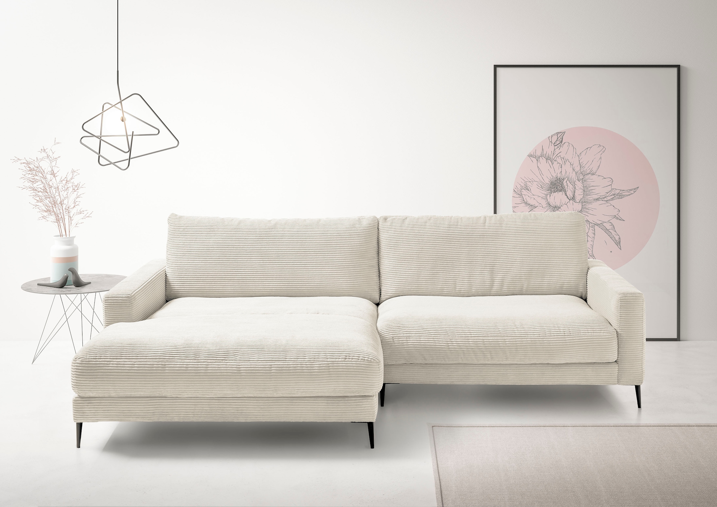Home affaire Ecksofa "Downtown, B/T/H: 272/190/84 cm L-Form" weicher Sitzko günstig online kaufen