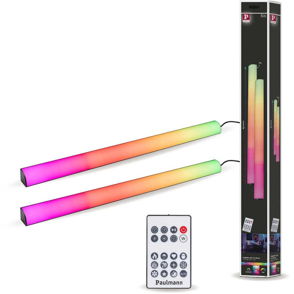 Paulmann LED-Streifen »EntertainLED Lightbar Dynamic Rainbow RGB 30x30mm 2x1W 2x48lm«, 2 St.-flammig