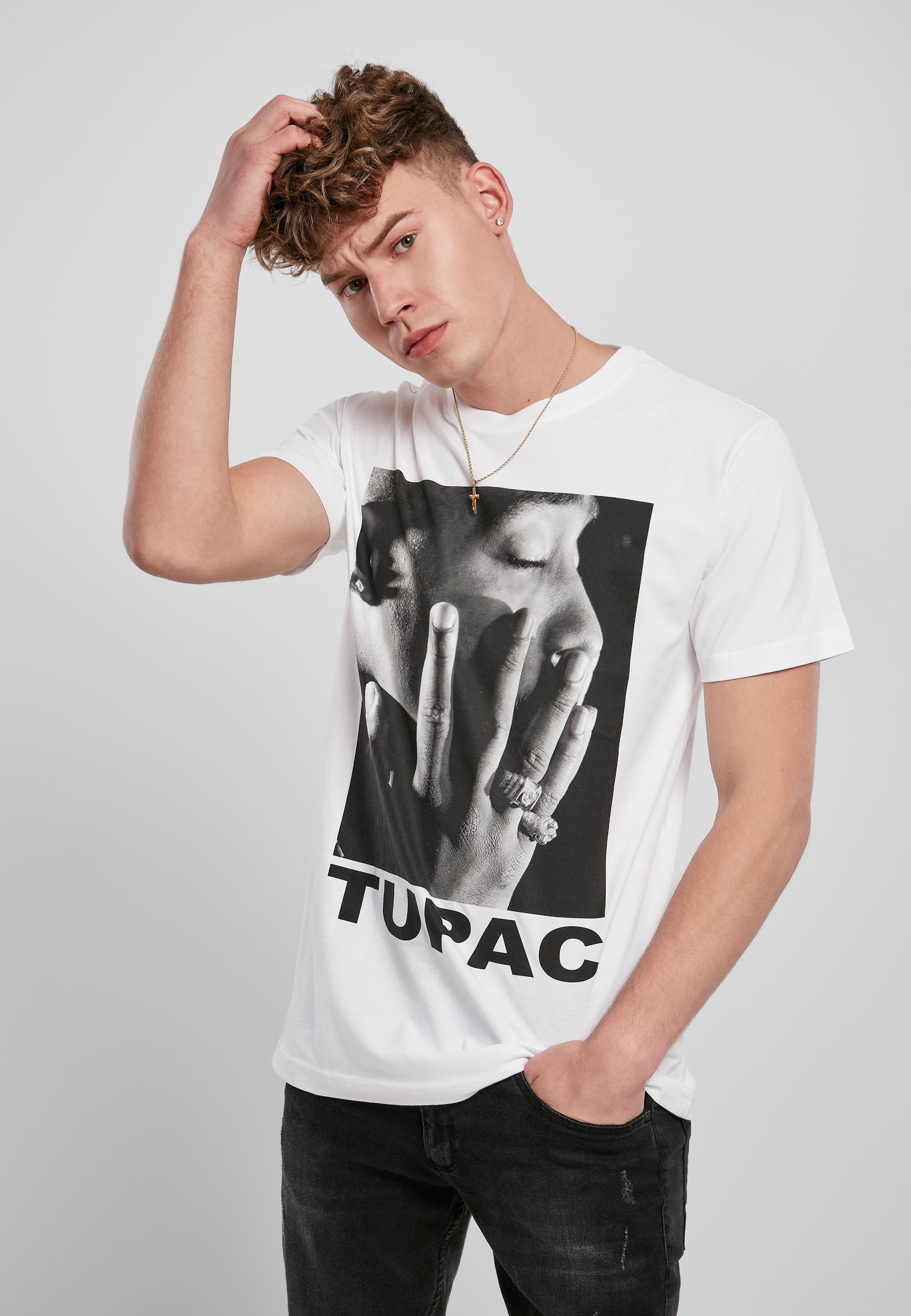 Thumbnail - MisterTee T-Shirt "MisterTee Herren Tupac Profile Tee" 1 Stk. tlg.
