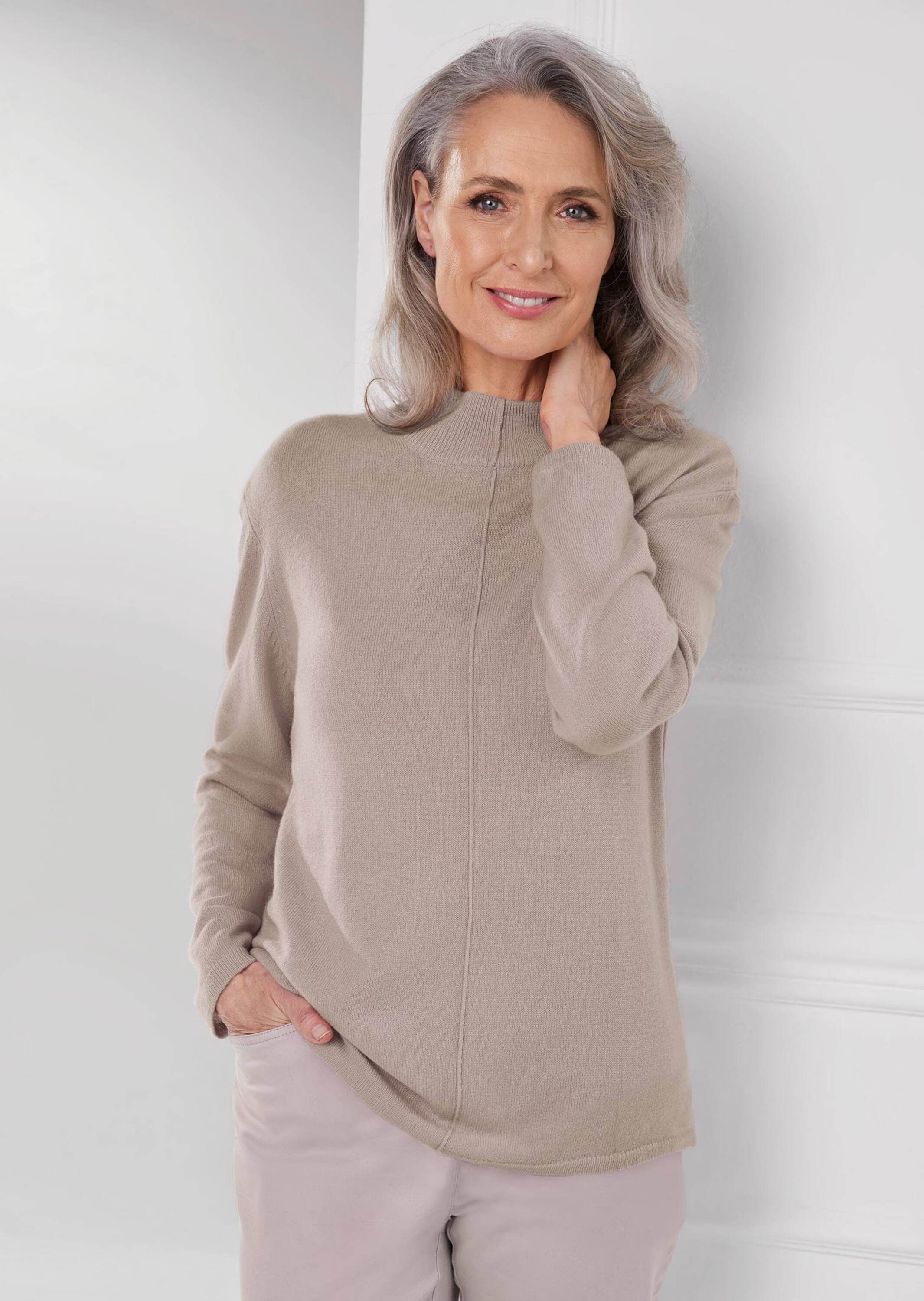 GOLDNER Strickpullover »Kurzgröße Kuschelweicher Kaschmirpullover mit Kragen«