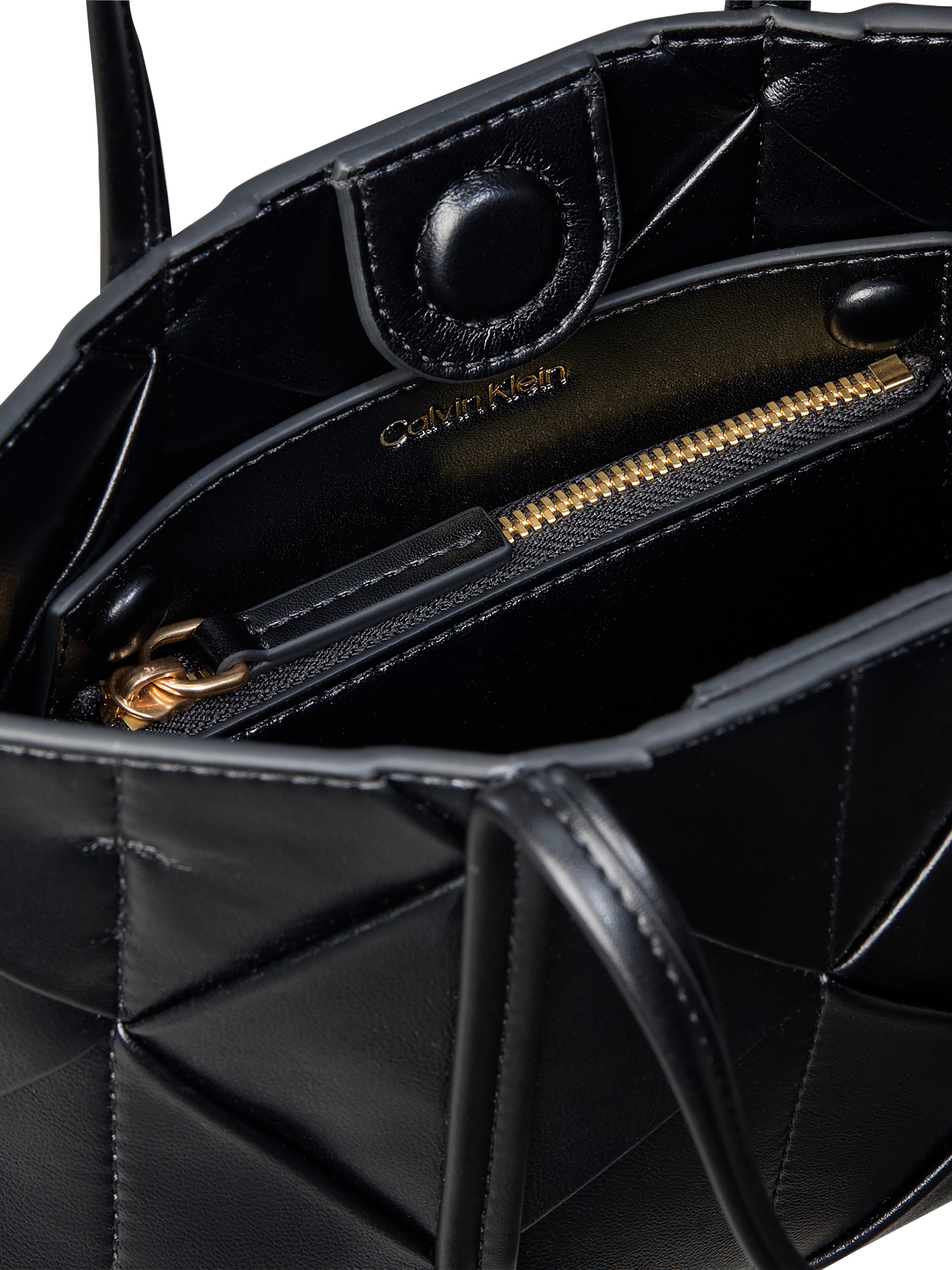 Calvin Klein Tragetasche »WOVEN MINI TOTE CROSSBODY« Mini Bag, Umhängetasche, Schultertasche mit modischer Struktur