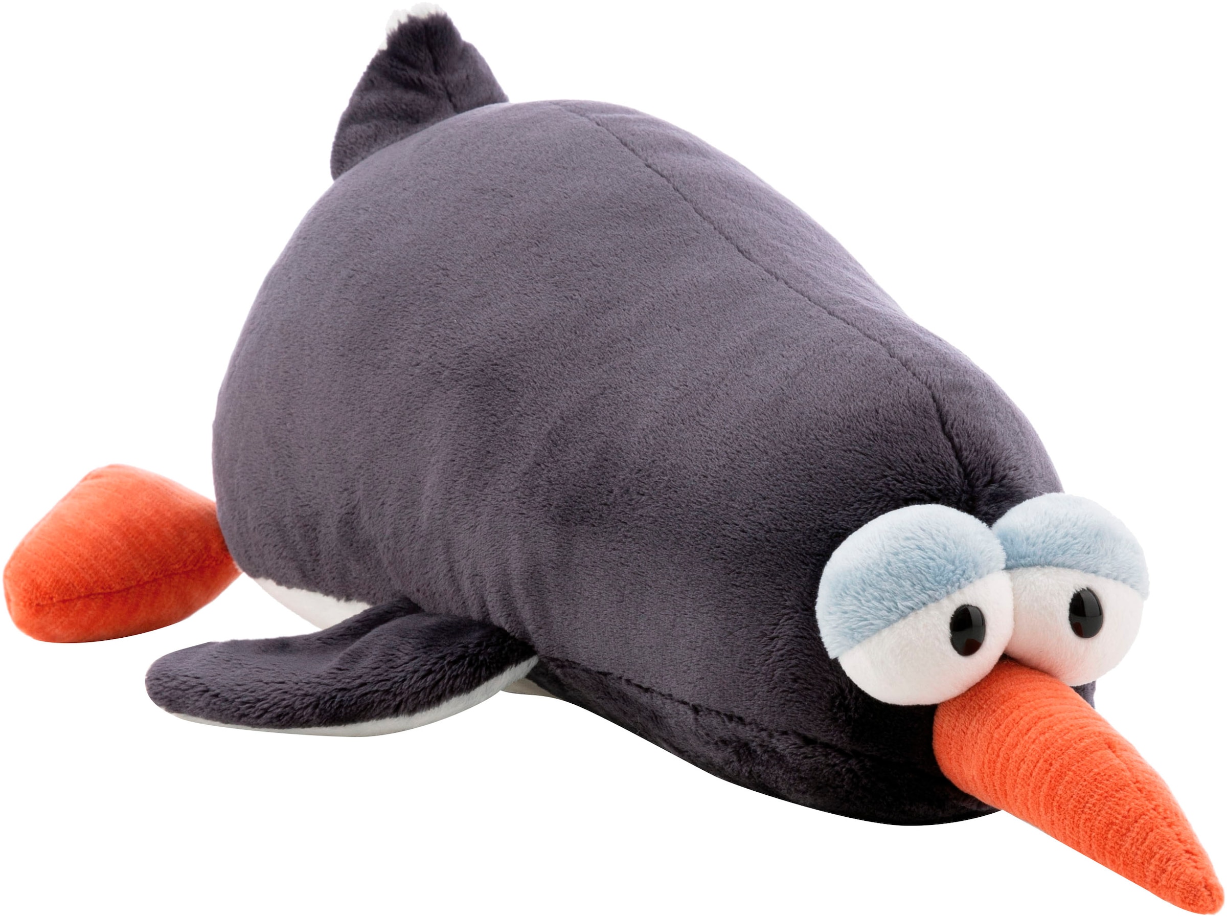 "Kuscheltier NICI ""Winter, Pinguin Jorge Thunder 45 cm liegend"", grau, Plüschfiguren, KinderB:26cm H:16cm L:45cm, Plüsch, Polyester, Kuscheltier