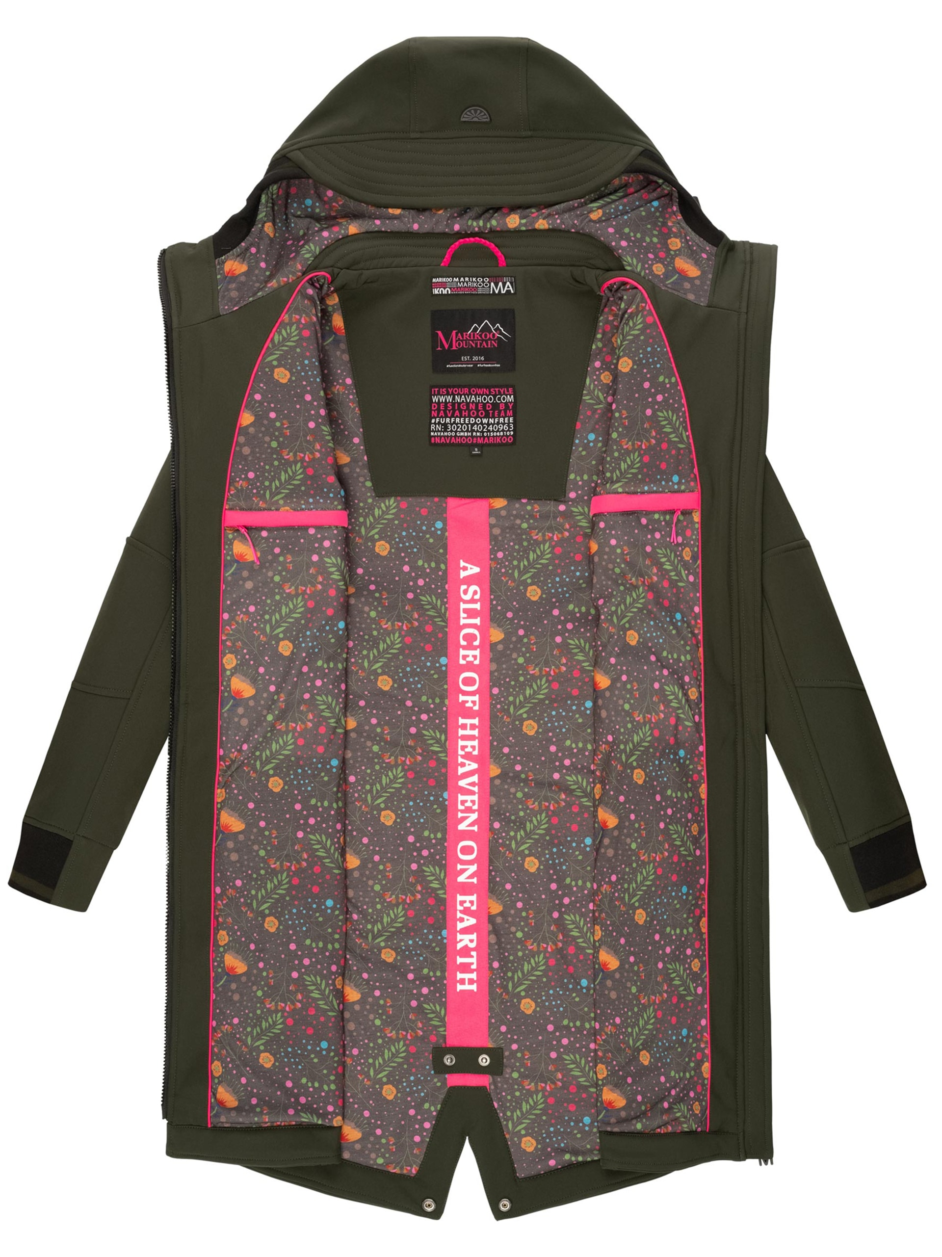 Marikoo Softshelljacke »Mount Furnica«, mit hochschließendem Kragen