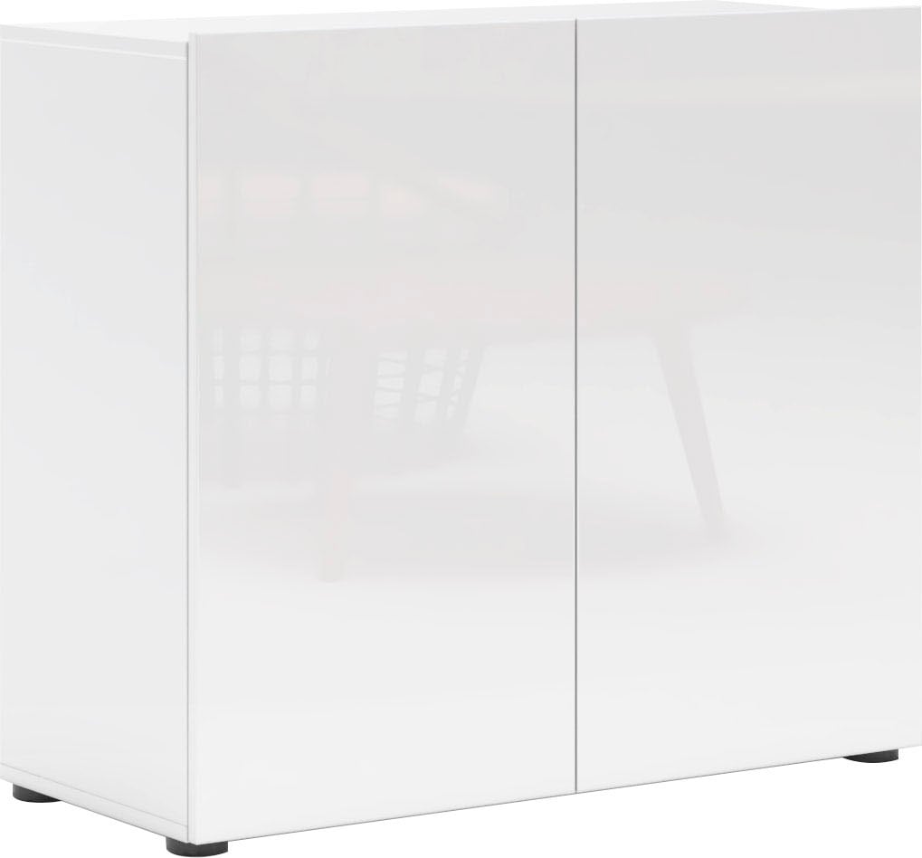 Home affaire Sideboard »MISTER, Kommode, Lowboard, Breite 90 cm, Made in Italy« Korpus und Fronten komplett Hochglanz lackiert