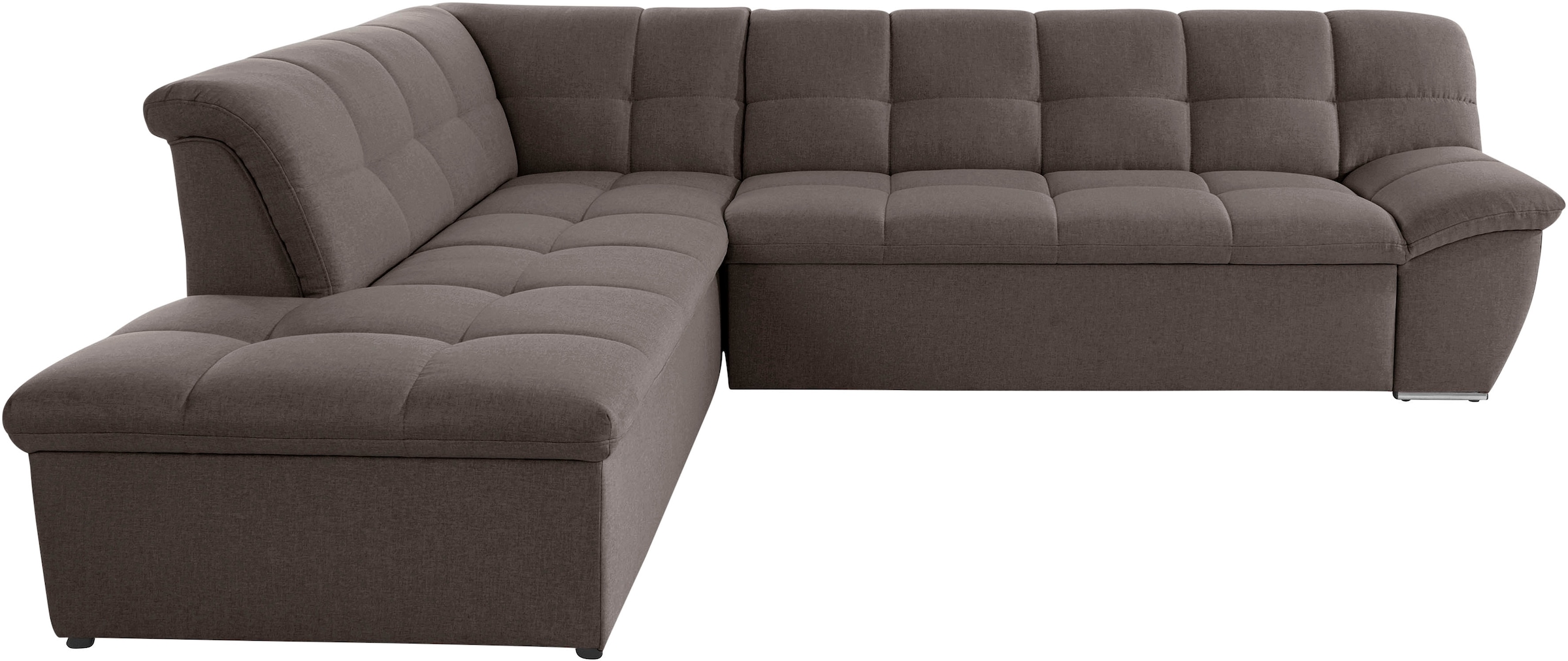 DOMO collection Ecksofa »Lagoa, moderne Sitzheftung, bequem und komfortabel, L-Form«, wahlweise mit Bettfunktion, frei im Raum stellbar, große Farbvielfalt