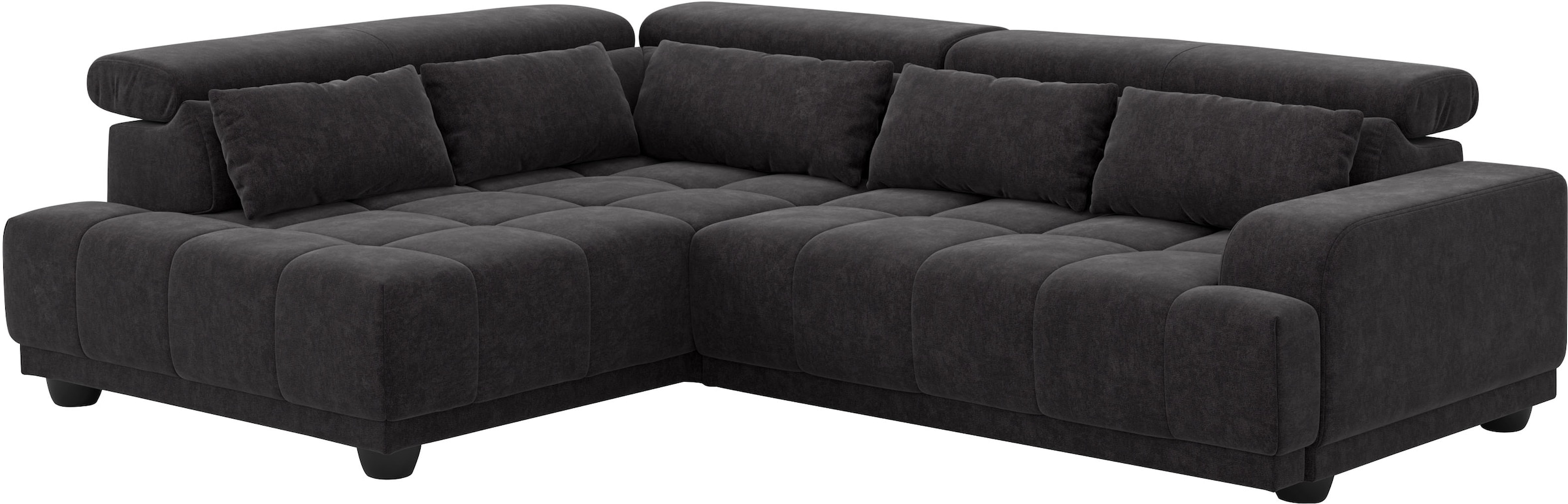 COTTA Ecksofa »Jade L Form, B: 270 cm, mit Kopfteilverstellung & Nierenkissen« optional elektr. Sitztiefenverstellung