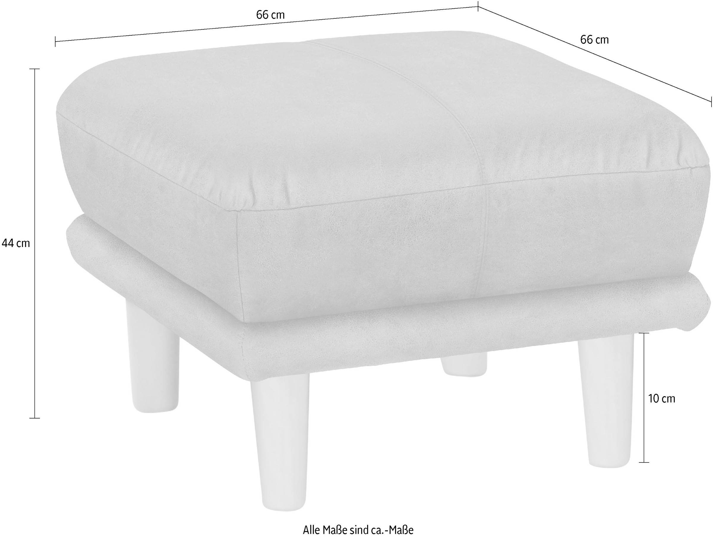 Trendmanufaktur Cecilia Footstool Anthracite 66x44x66cm 2