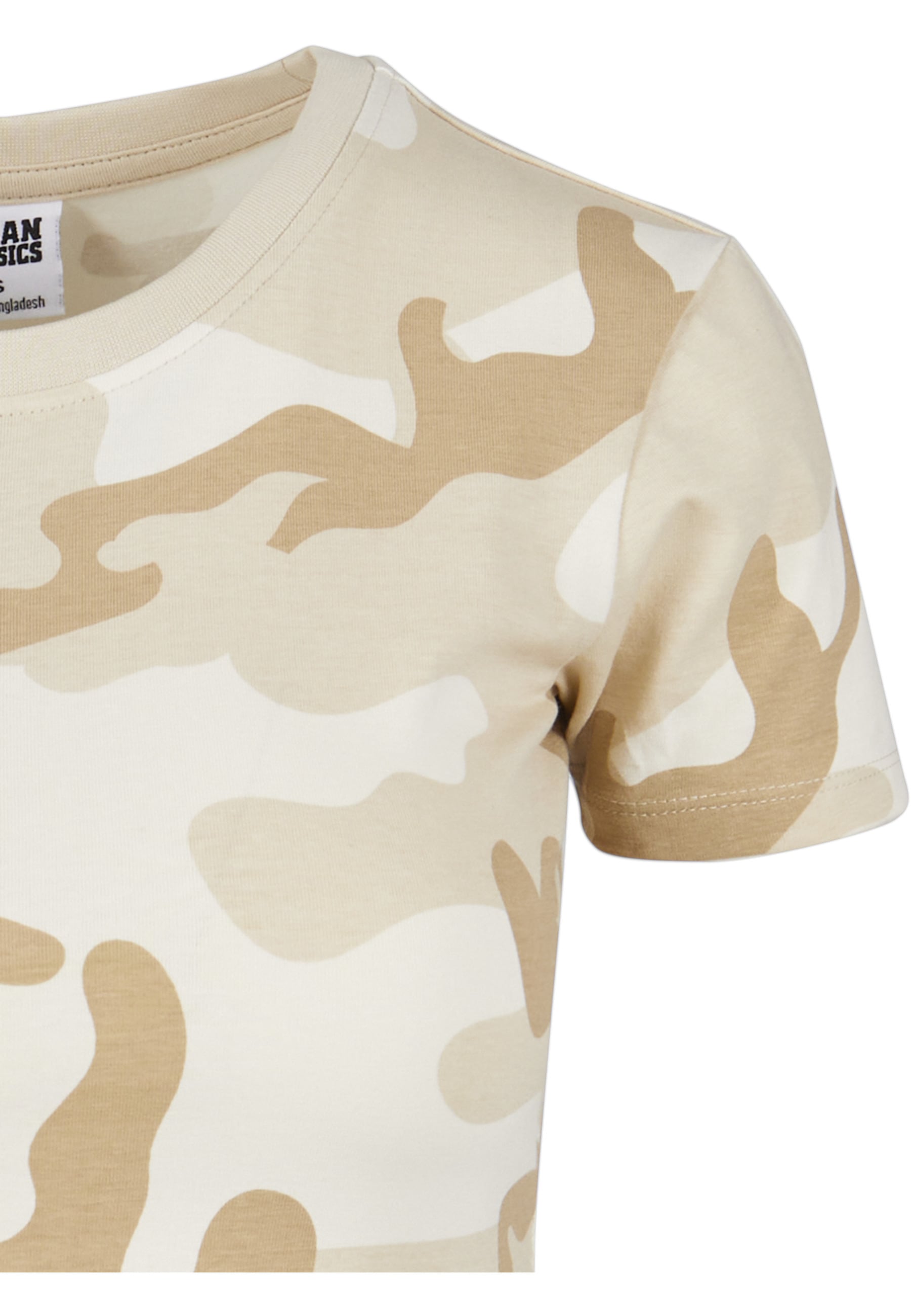 URBAN CLASSICS T-Shirt »Urban Classics Damen Ladies Cropped Camo Tee« 1 Stk.