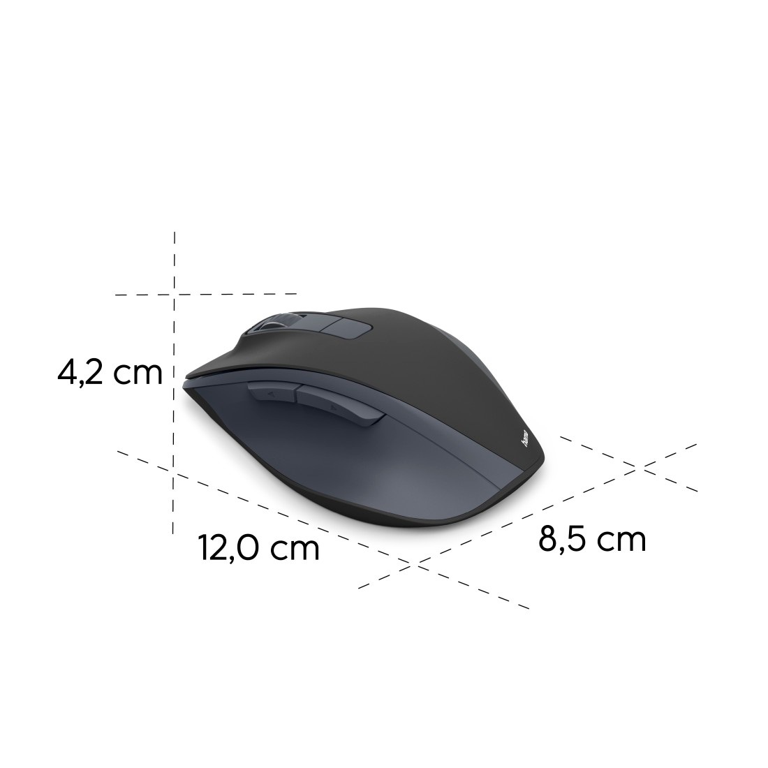 Hama Maus »Funkmaus WM-500 ergonomisch 6 Tasten« Funk Ergonomisch, leise Klicks, Akku, Assist-Taste, DPI-Schalter