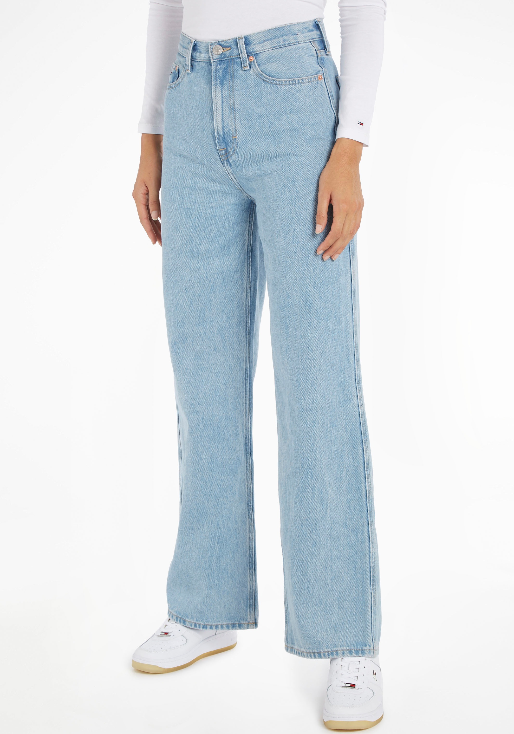 Tommy Jeans Weite Jeans, mit Tommy Jeans Logobadges für kaufen | BAUR